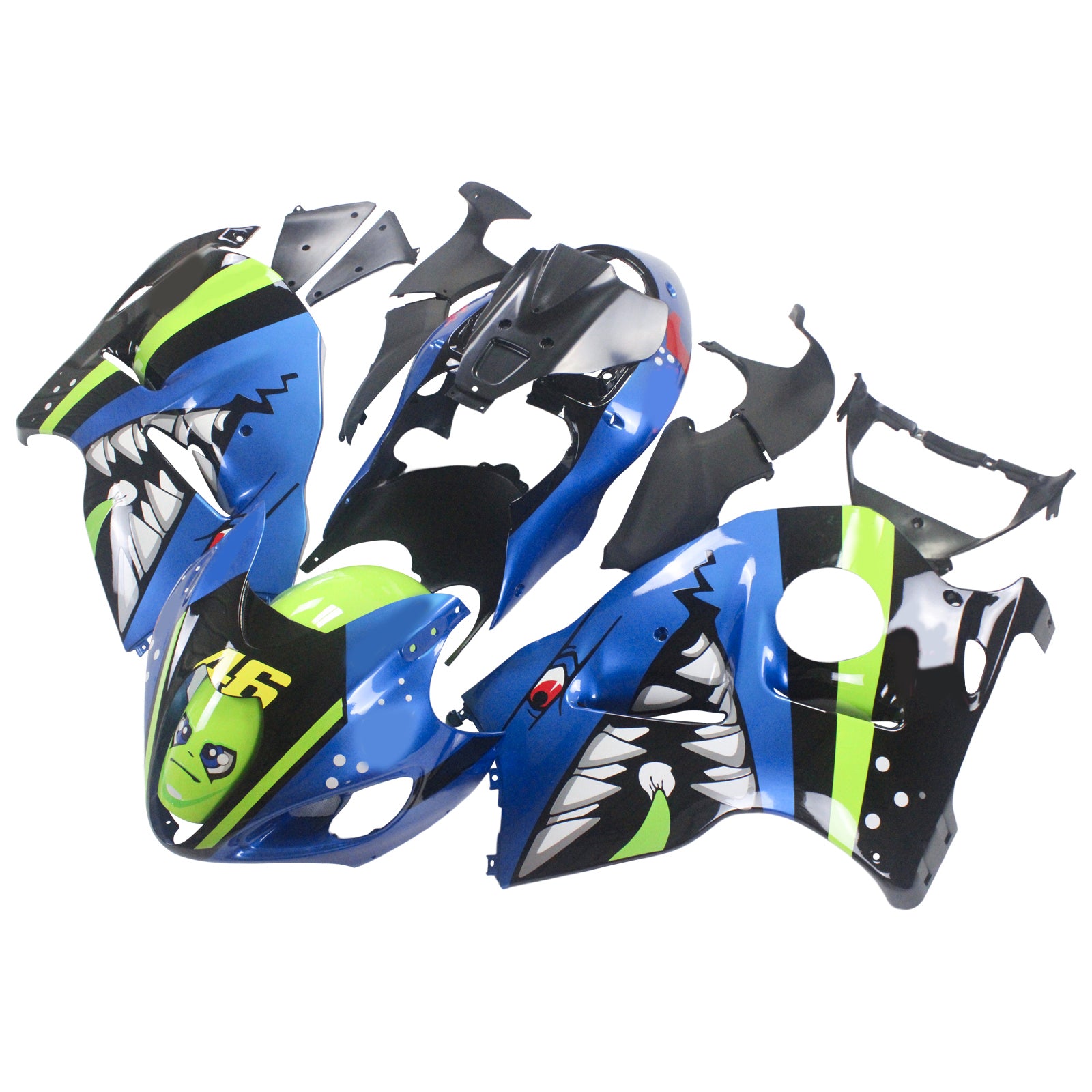 Amotopart Suzuki Hayabusa GSXR1300 1999-2007 Kit carena carrozzeria in plastica ABS