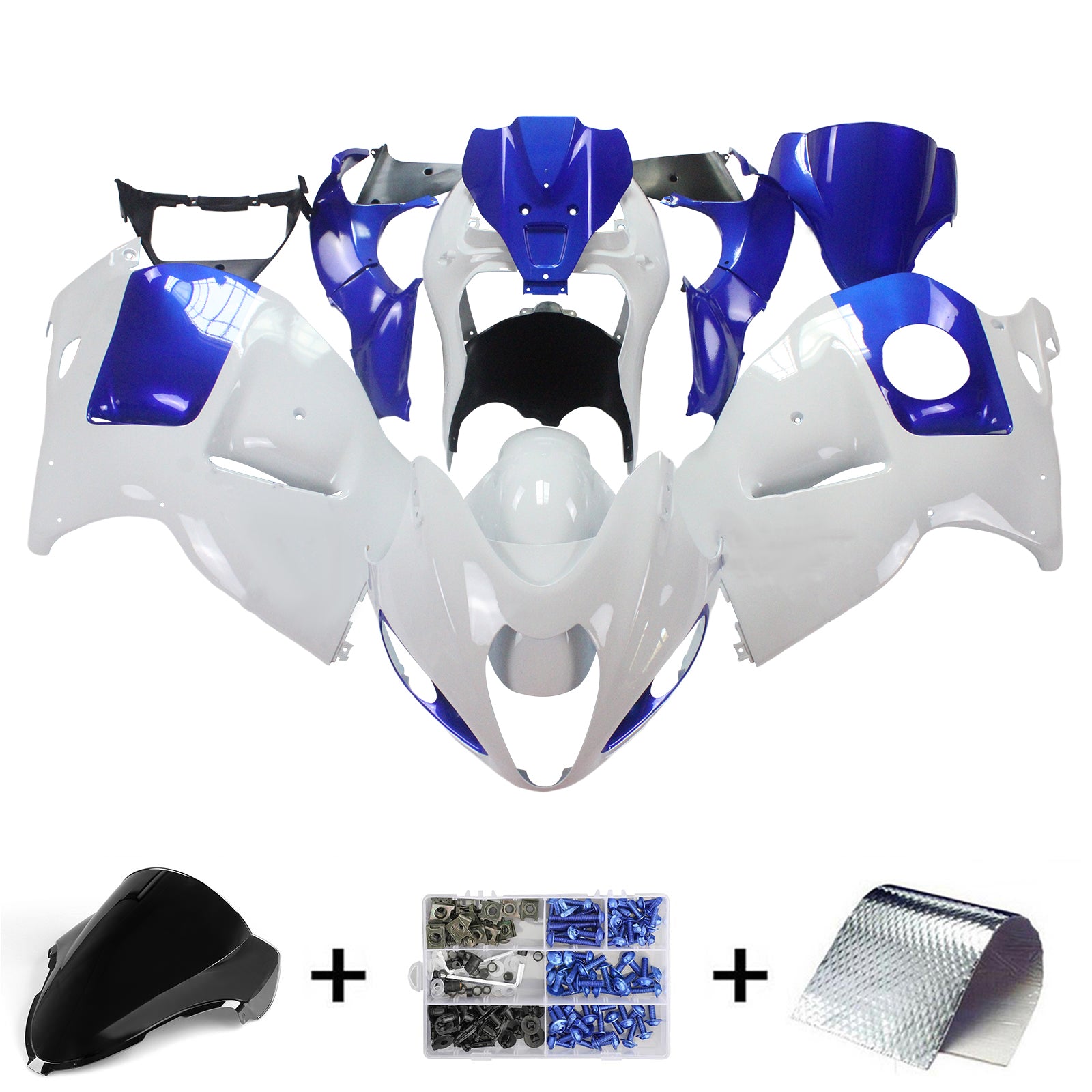 Amotopart Suzuki Hayabusa GSXR1300 1999-2007 Kit carena carrozzeria in plastica ABS