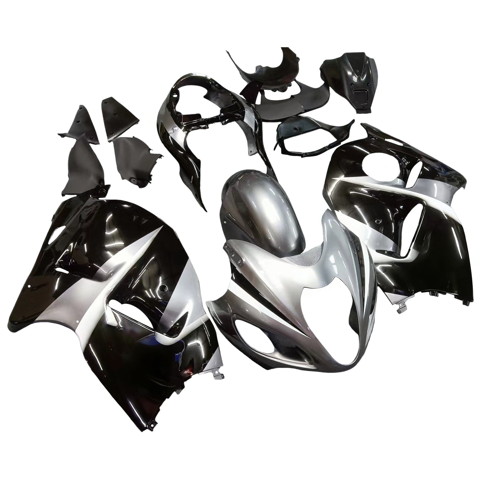 Amotopart Suzuki Hayabusa GSXR1300 1999-2007 Kit Carénage Carrosserie Plastique ABS