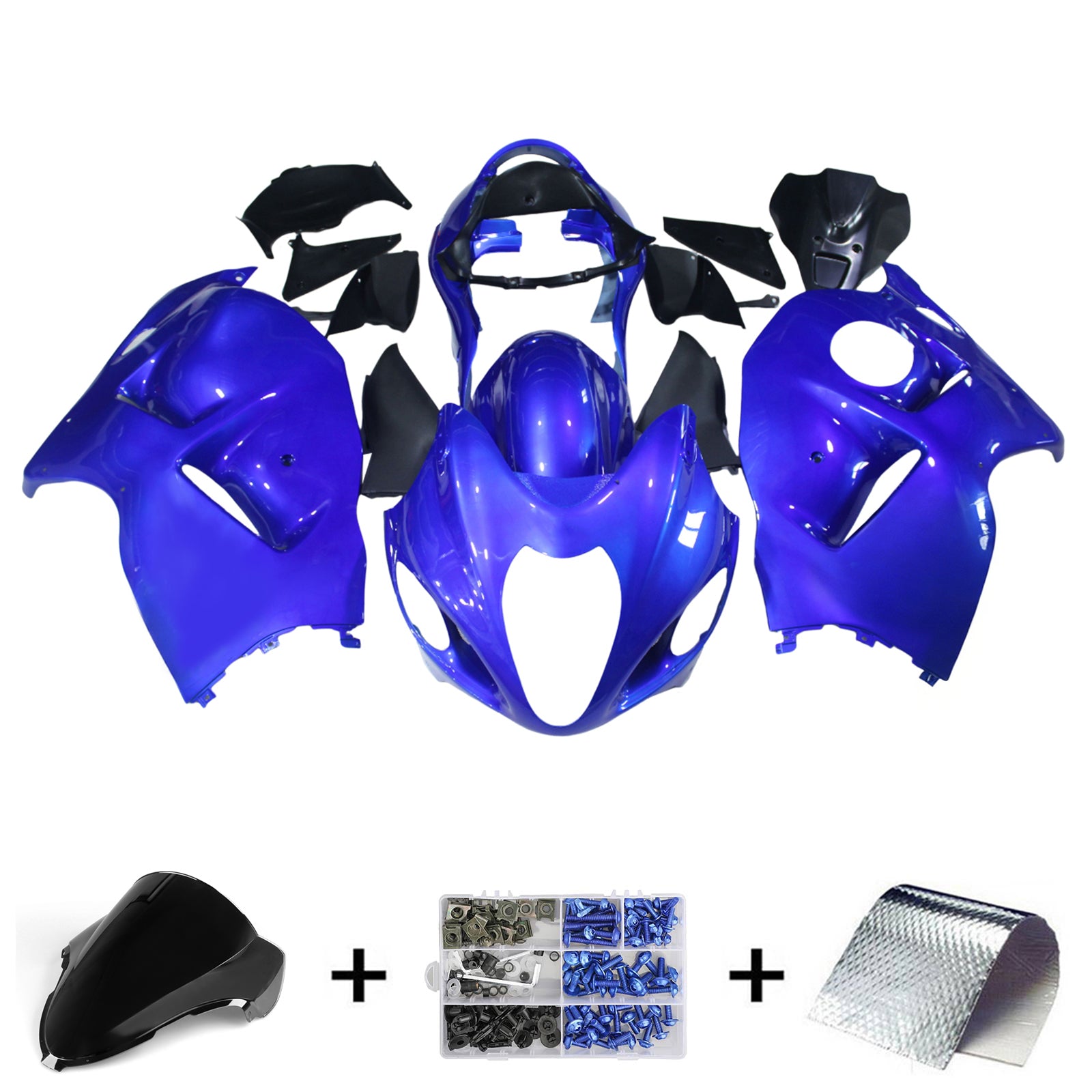Amotopart Suzuki Hayabusa GSX1300R 1999-2007 Kit de carénage carrosserie plastique ABS
