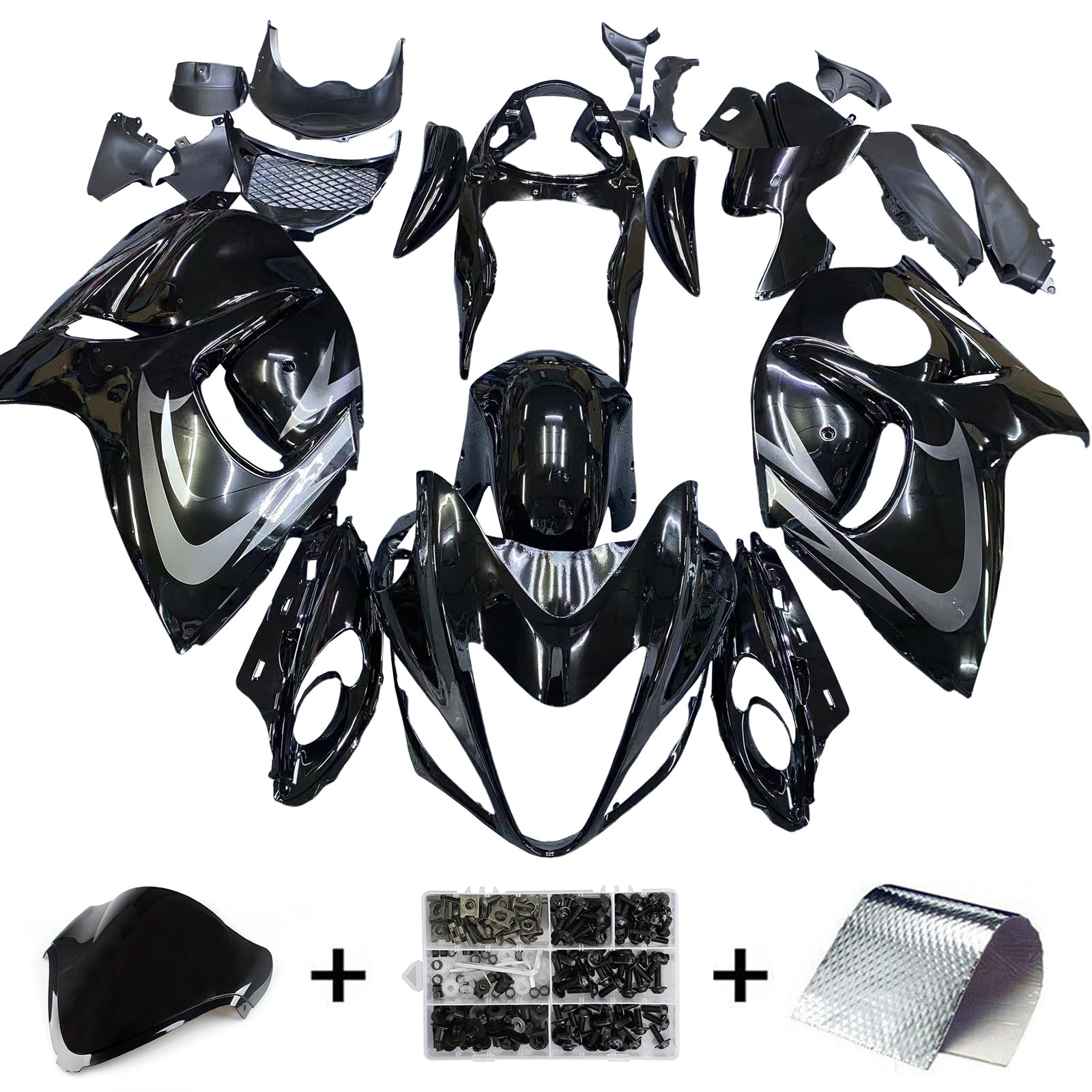 Amotopart Carénages Suzuki GSX 1300 Hayabusa All Black Hayabusa (2008-2020) Generic