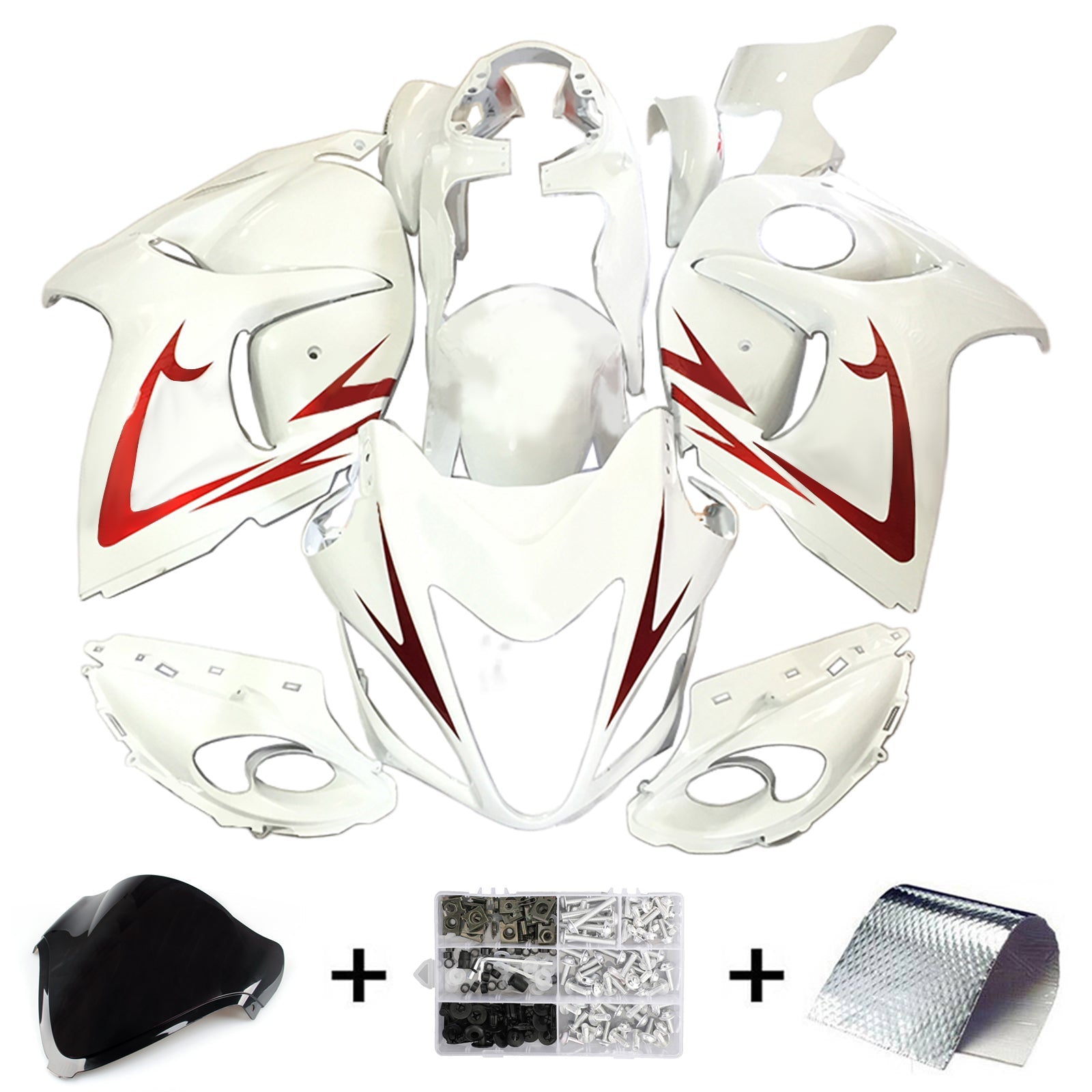 Amotopart Suzuki Hayabusa GSX1300R 2008-2020 ABS muovinen korin suojasarja