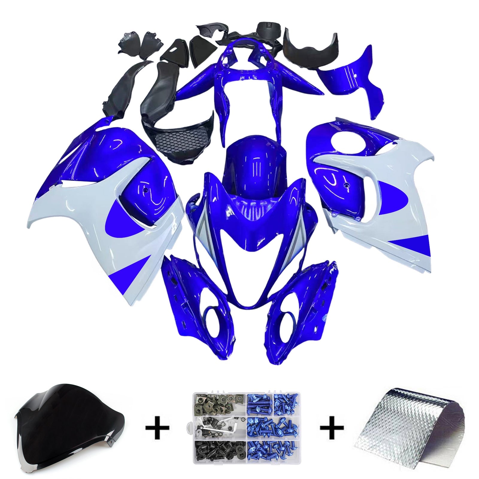 Amotopart Suzuki Hayabusa GSX1300R 2008-2020 ABS muovinen korin suojasarja