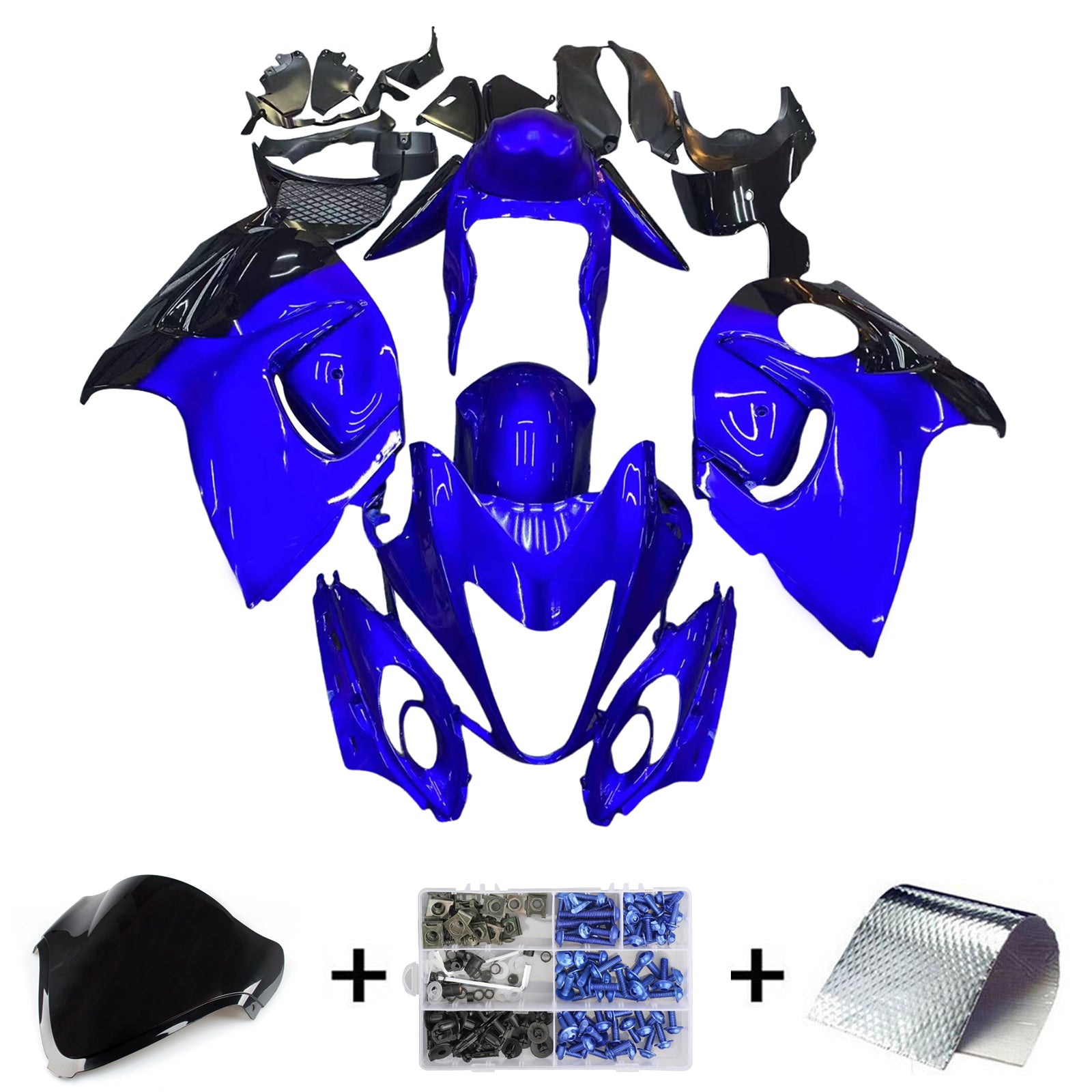 Amotopart Suzuki Hayabusa GSX1300R 2008-2020 ABS muovinen korin suojasarja