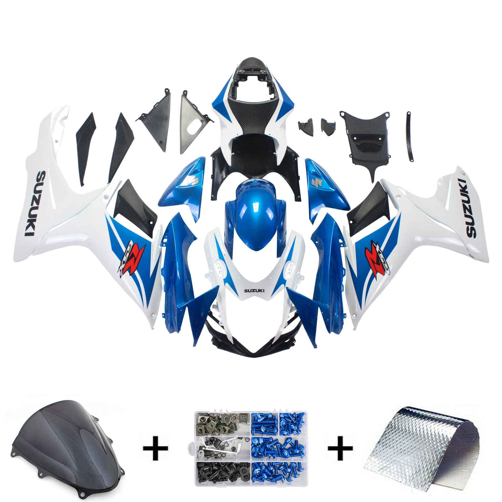 Amotopart Suzuki GSXR 600/750 2011-2025 K11 Kit carena carrozzeria Plastica ABS