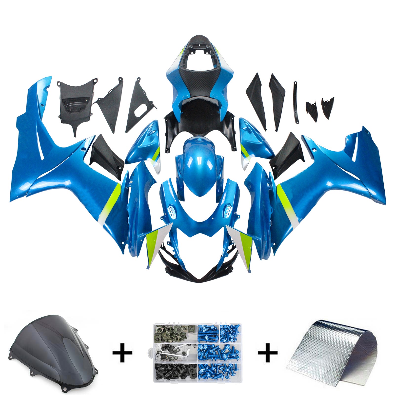 Amotopart Suzuki GSXR 600/750 2011-2025 K11 Kit carena carrozzeria Plastica ABS