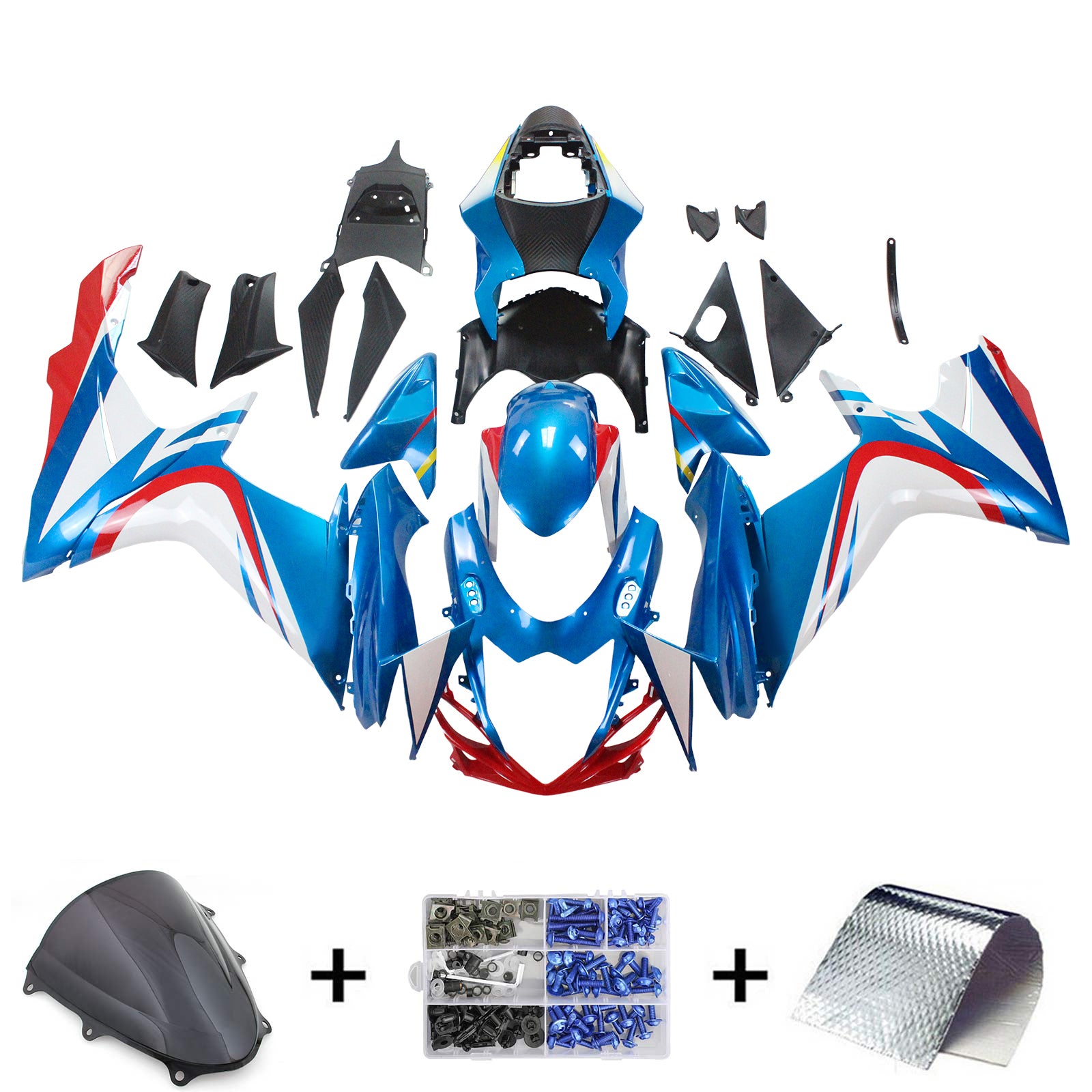 Amotopart Suzuki GSXR 600/750 2011-2025 Zestaw owiewek K11 Plastik ABS