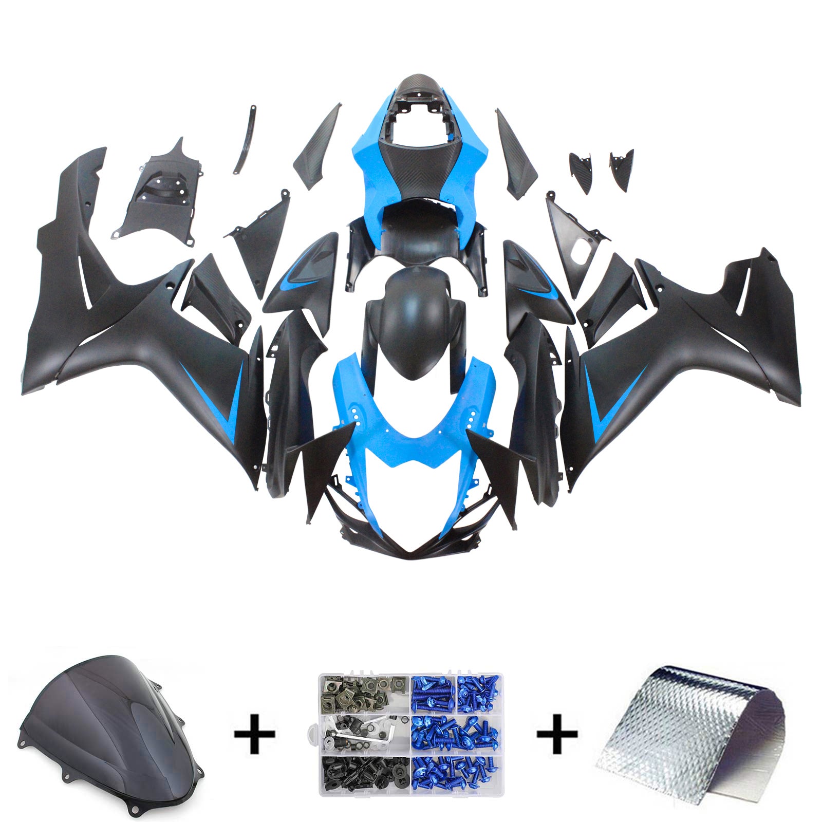 Amotopart Suzuki GSXR 600/750 2011-2025 K11 Carénage Kit Carrosserie Plastique ABS