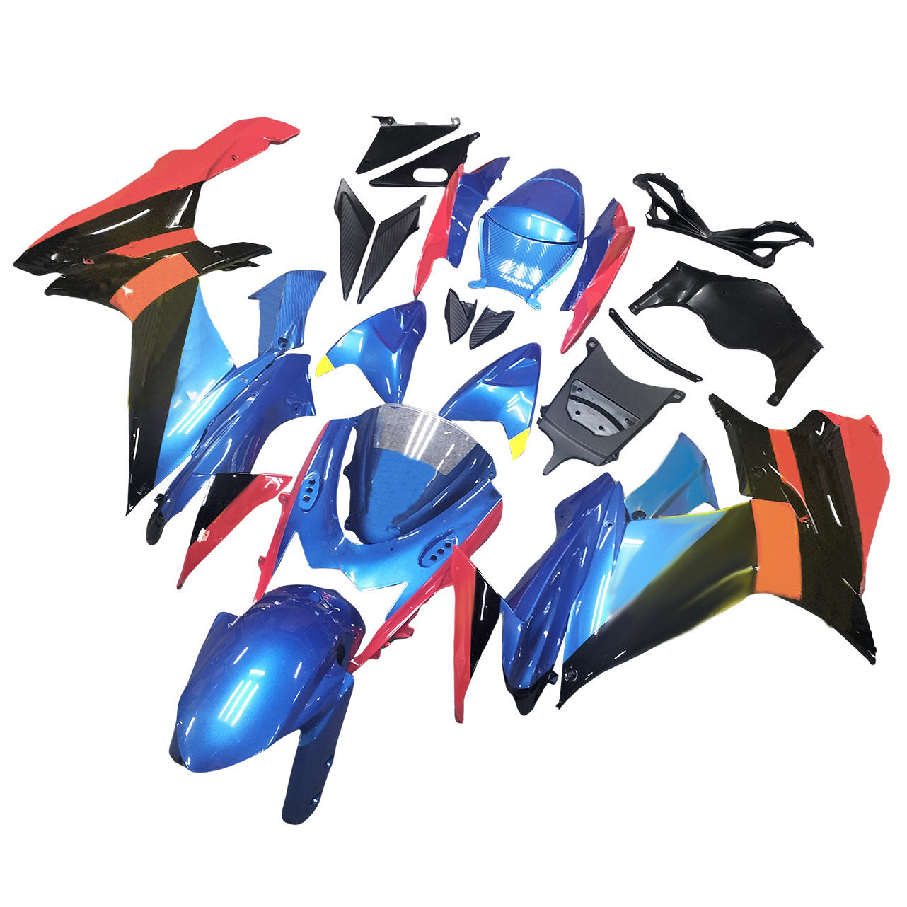 Amotopart Suzuki GSXR 600/750 2011-2025 K11 Kit Carénage Carrosserie Plastique ABS