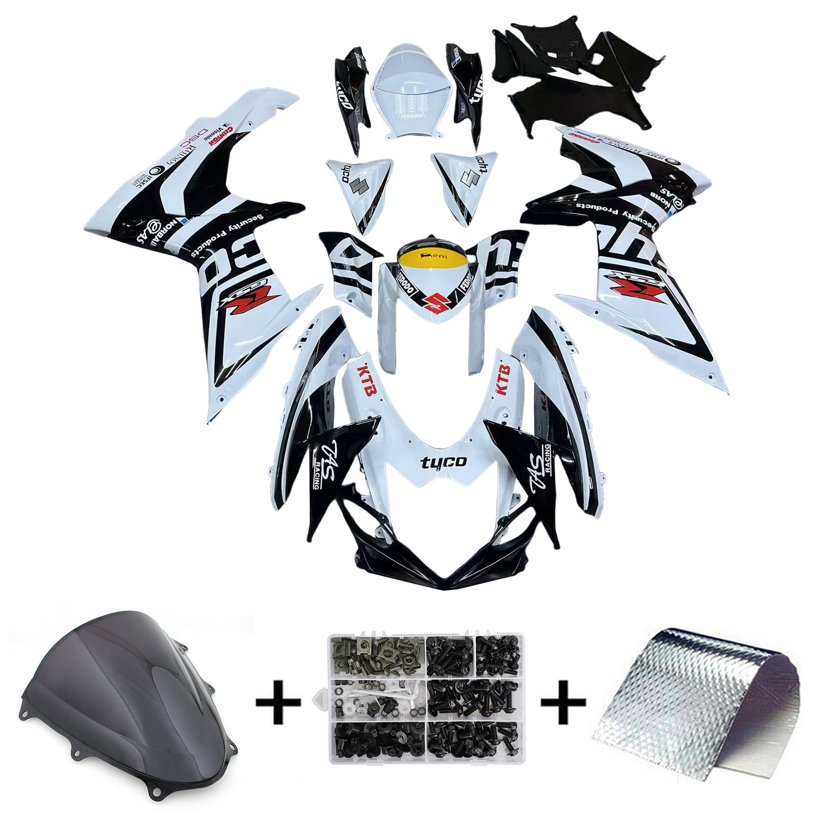 Amotopart Suzuki GSXR 600/750 2011-2025 K11 Kit carena carrozzeria in plastica ABS