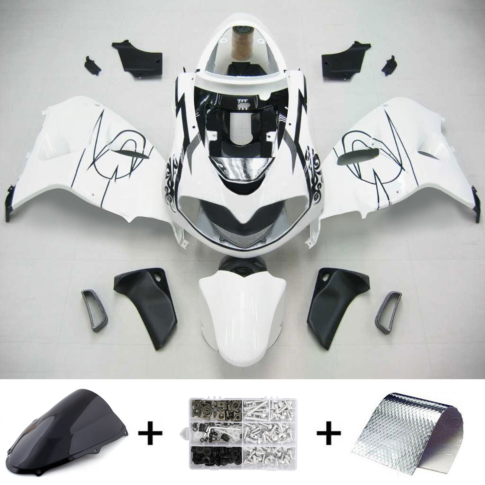 Amotopart Suzuki TL1000R 1998-2003 Kit Carénage Carrosserie Plastique ABS