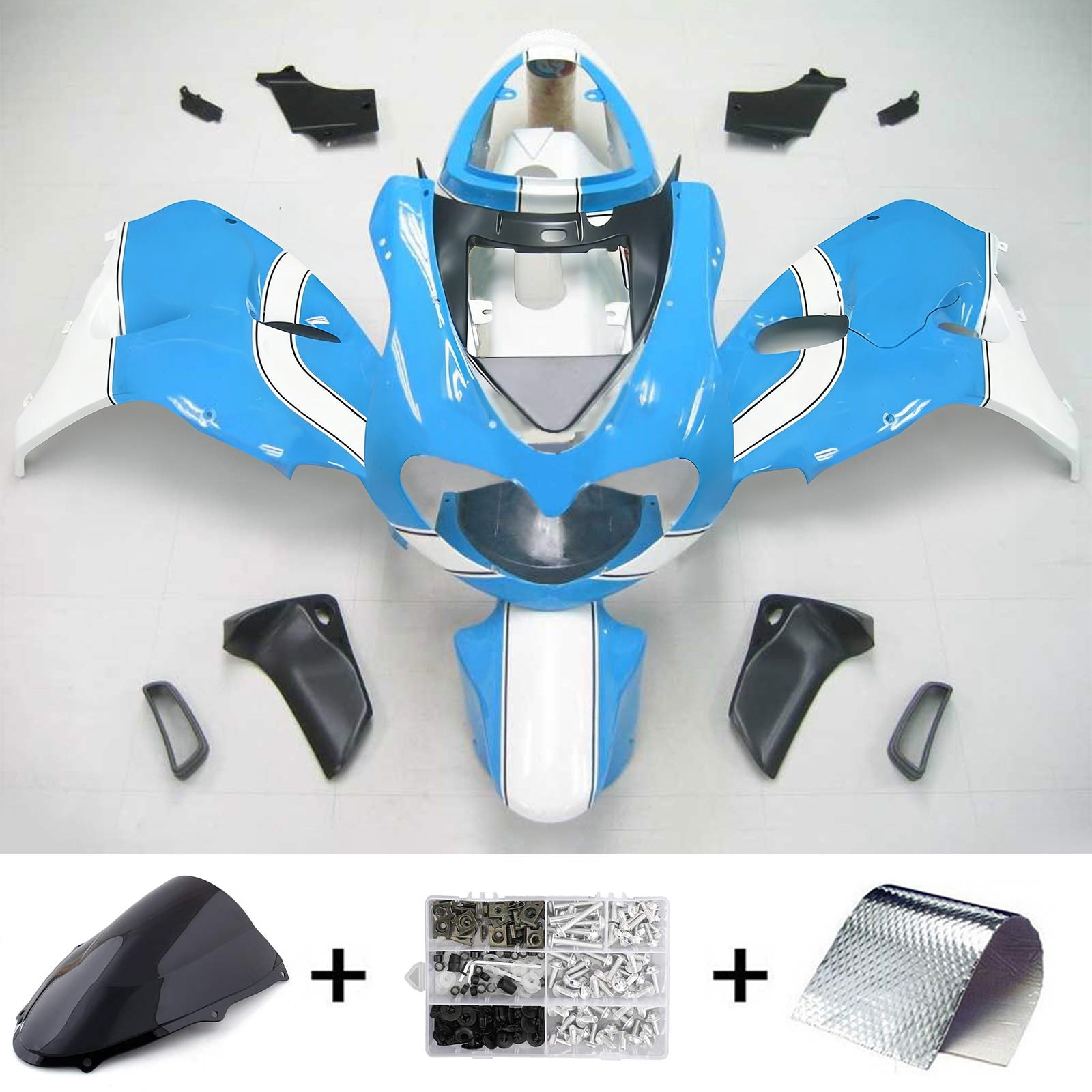Amotopart Suzuki TL1000R 1998-2003 Kit Carénage Carrosserie Plastique ABS