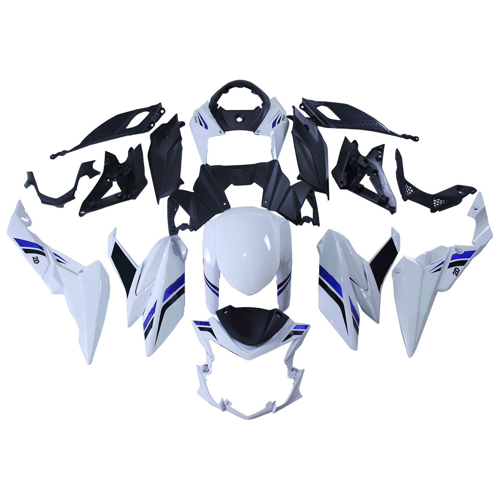 Amotopart Suzuki GSX-S 750 2017-2021 Kit Carénage Carrosserie Plastique ABS