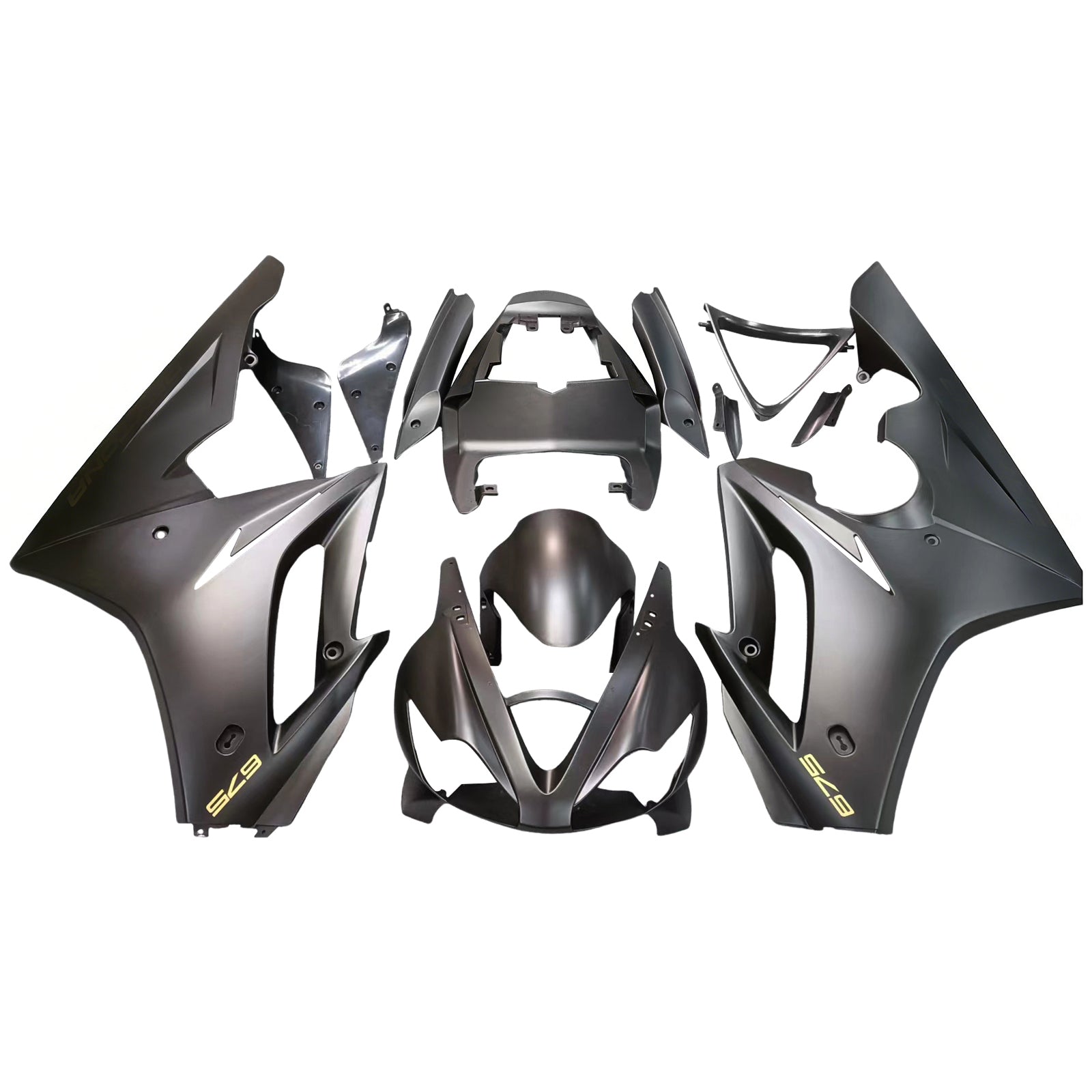 Amotopart Fit voor Triumph Daytona 675 2006-2008 Zwart Carrosserie Kuip ABS Spuitgieten 9 #Generic