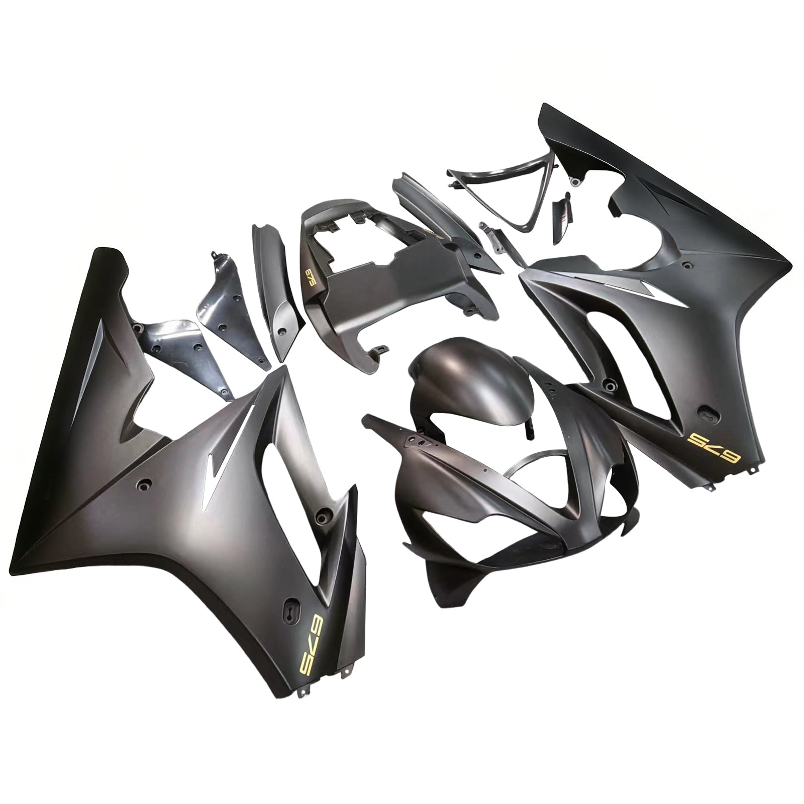 Amotopart Adatto per Triumph Daytona 675 2006-2008 Carena Nera per Carrozzeria ABS Stampaggio ad Iniezione 9#Generic