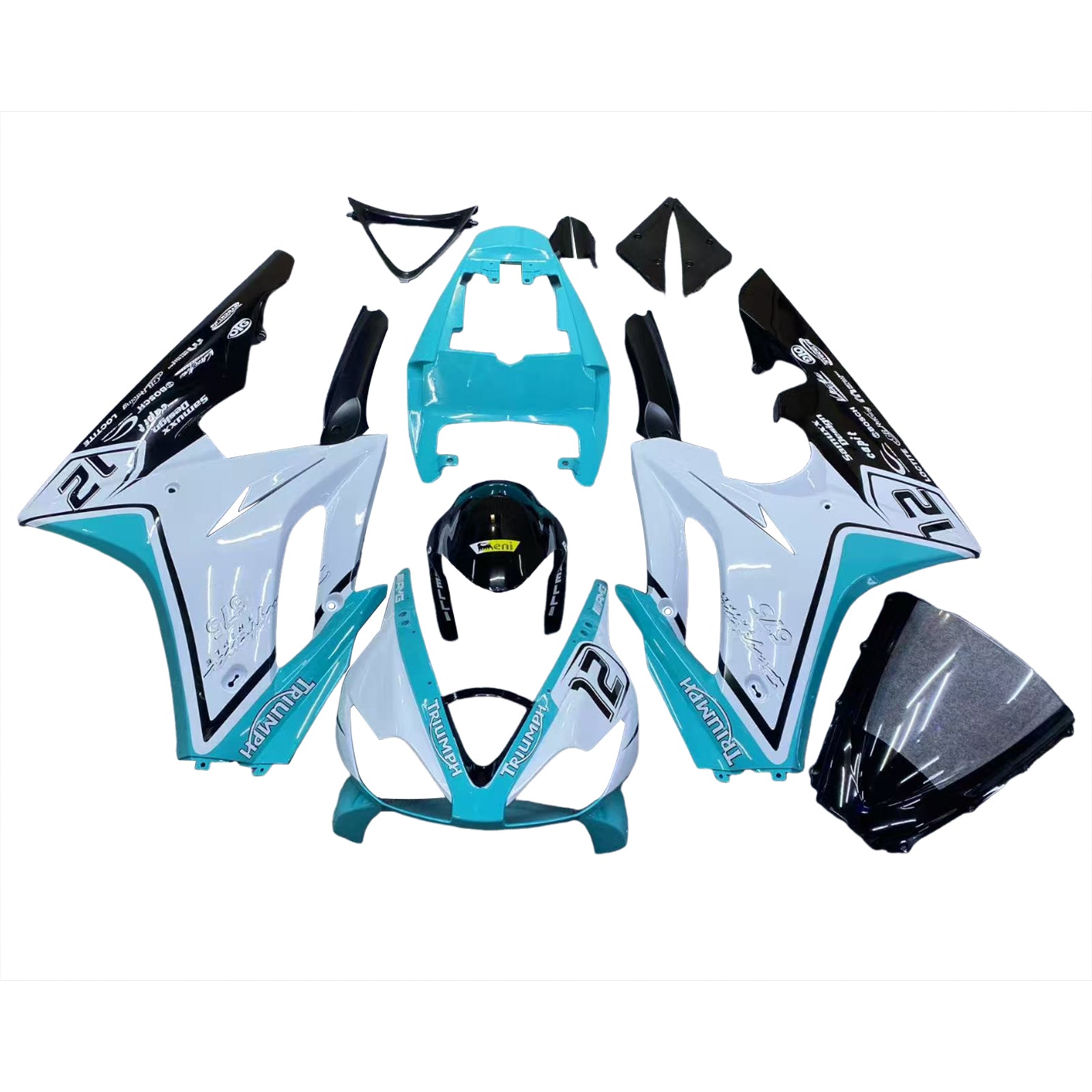 Amotopart Triumph Daytona 675 2006-2008 Kit carenatura carrozzeria in plastica ABS