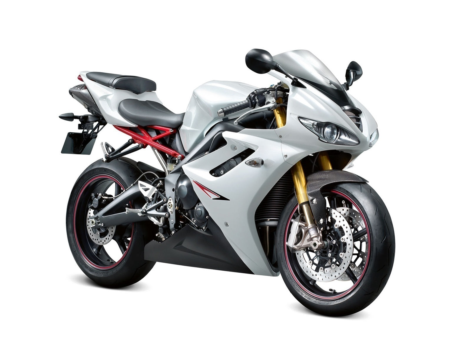 Carenados Amotopart 2009-2012 Triumph Daytona 675 Blanco Negro Daytona Genérico