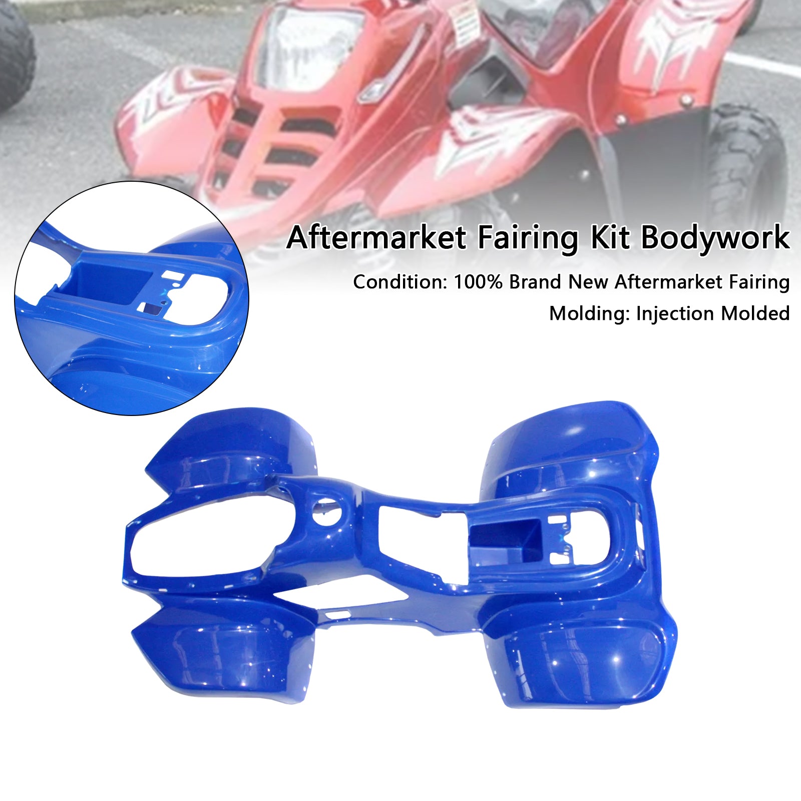 Kit de carénage et de garde-boue en plastique pour quad tout-terrain Dinosaur 50cc 70cc 110cc ATV Bleu