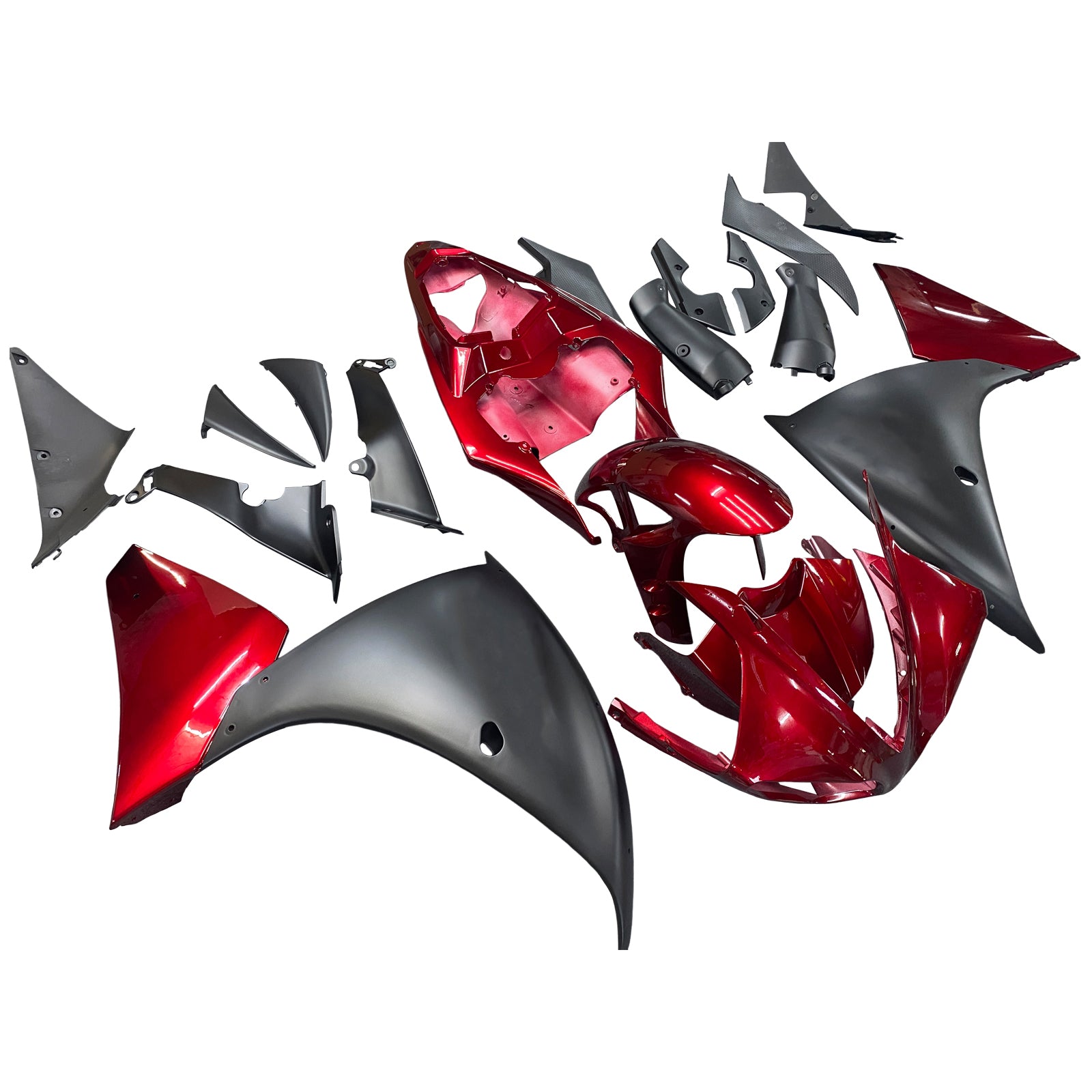 Amotopart Injection Plastique ABS Carénage Fit pour Yamaha YZF R1 2009-2011 Rouge Noir Generic