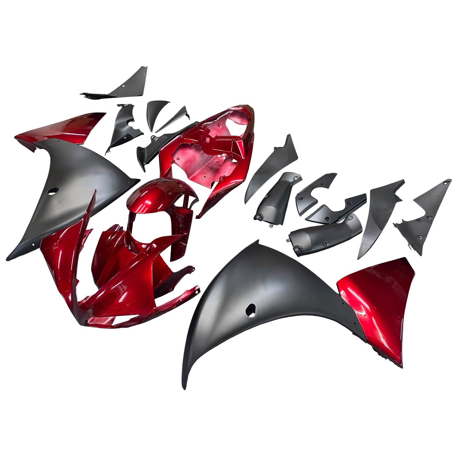 Amotopart Injection Plastique ABS Carénage Fit pour Yamaha YZF R1 2009-2011 Rouge Noir Generic