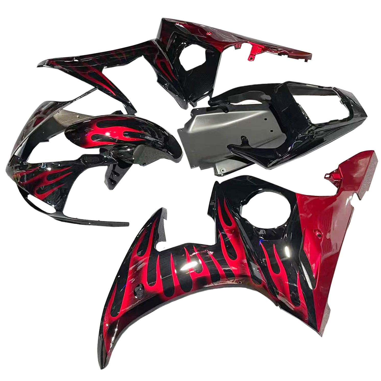 Kit de carénage en plastique ABS moulé par injection pour Yamaha YZF R6 2005 033