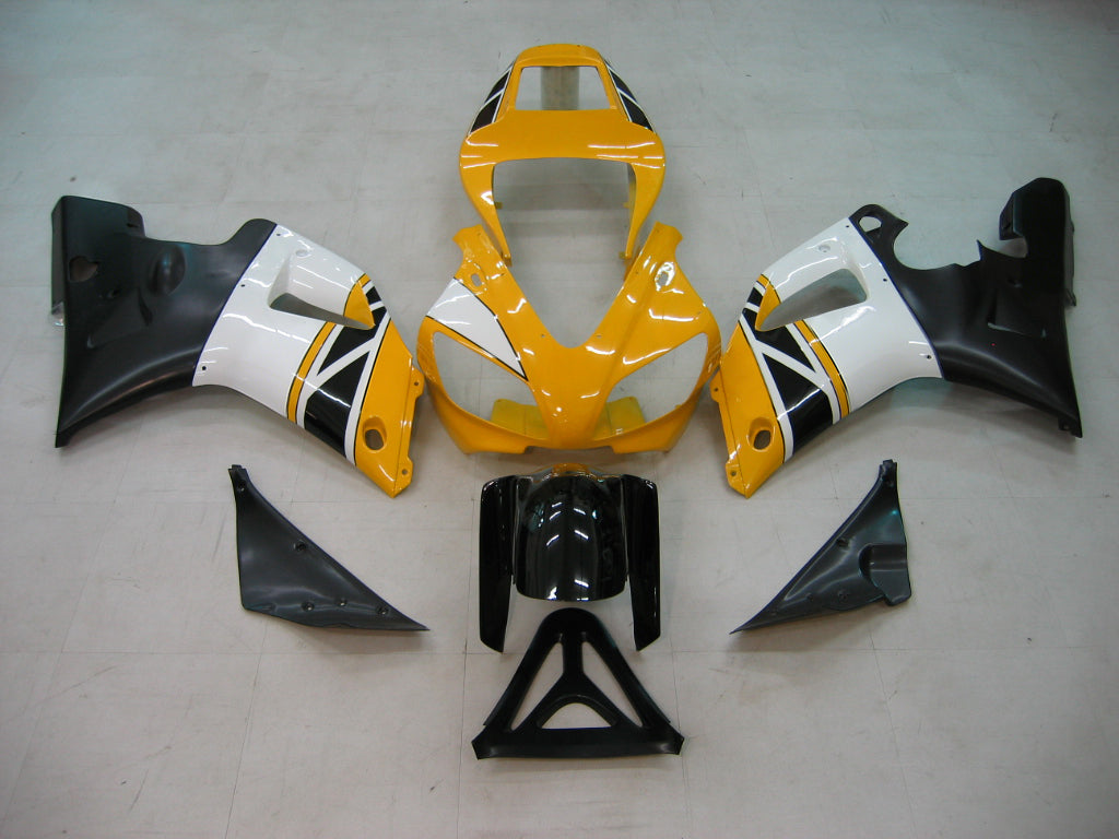 Carenados Amotopart 1998-1999 Yamaha YZF-R1 Amarillo Blanco Negro R1 Genérico