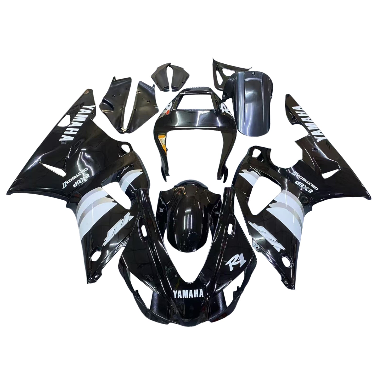 Carénages Amotopart 1998-1999 Yamaha YZF-R1 Noir Blanc R1 Generic