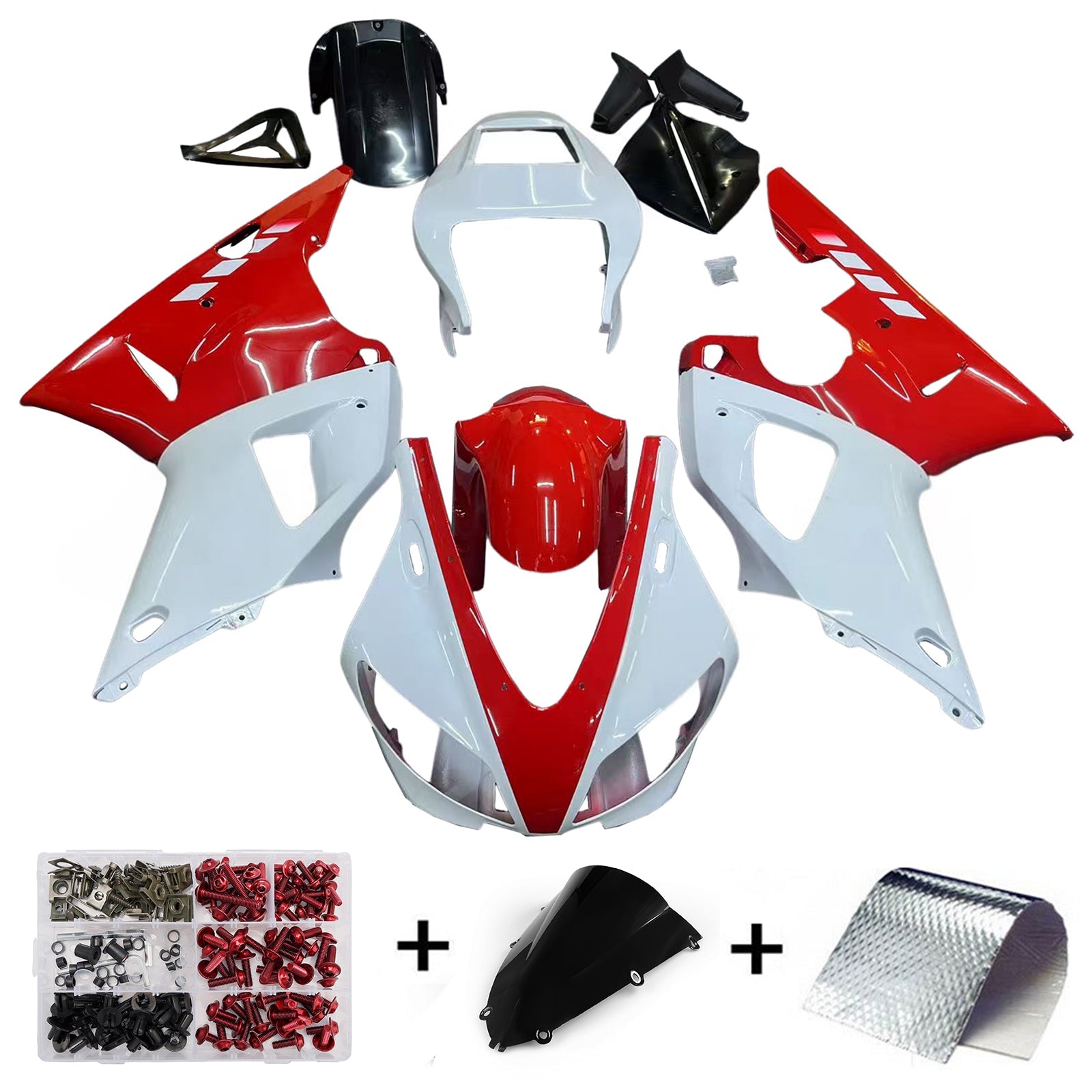 Injekcijski komplet za karoserijo plastični abs, ki je primeren za Yamaha YZF-R1 1000 1998-1999