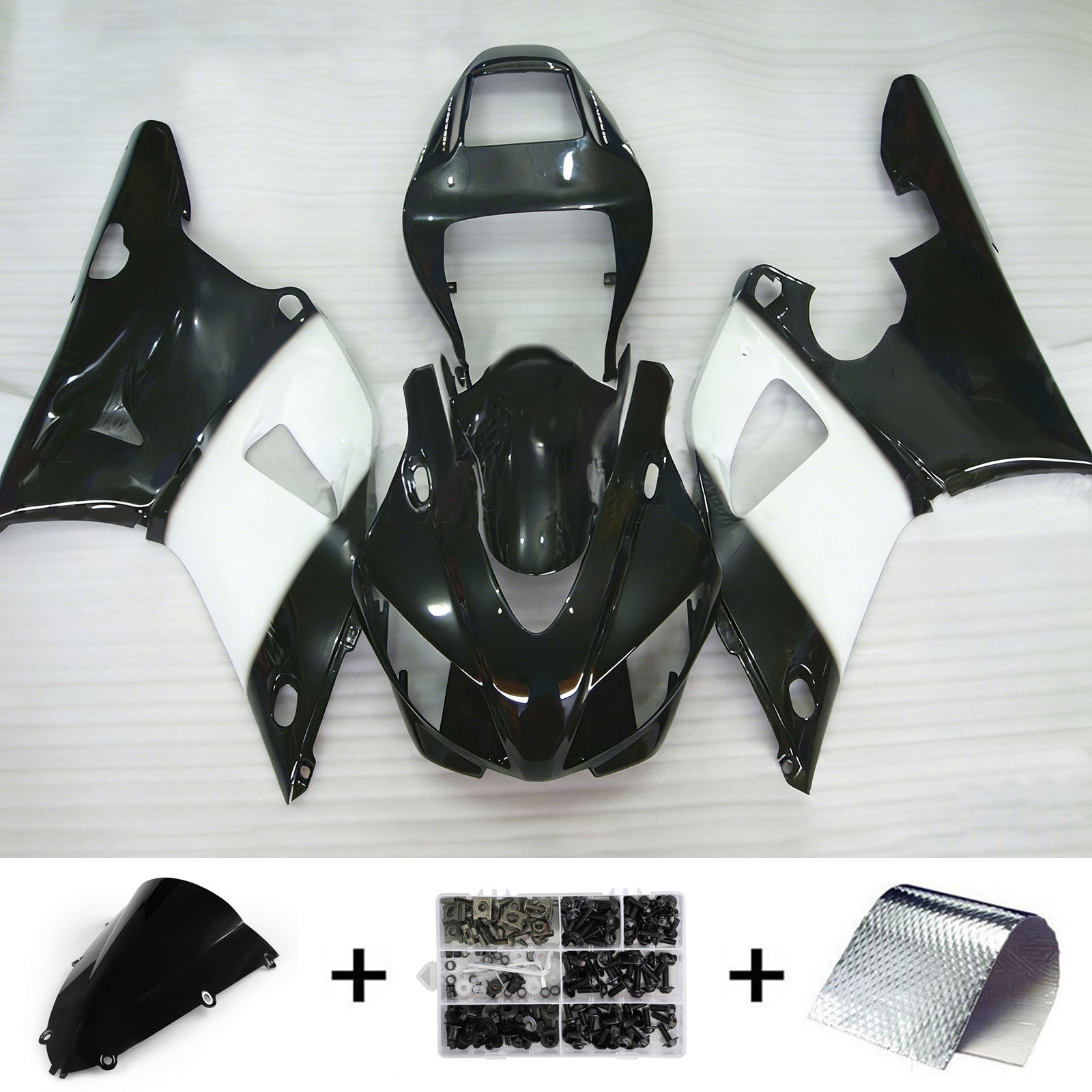 Amotopart Yamaha YZF 1000 R1 1998-1999 Kit Carénage Carrosserie Plastique ABS