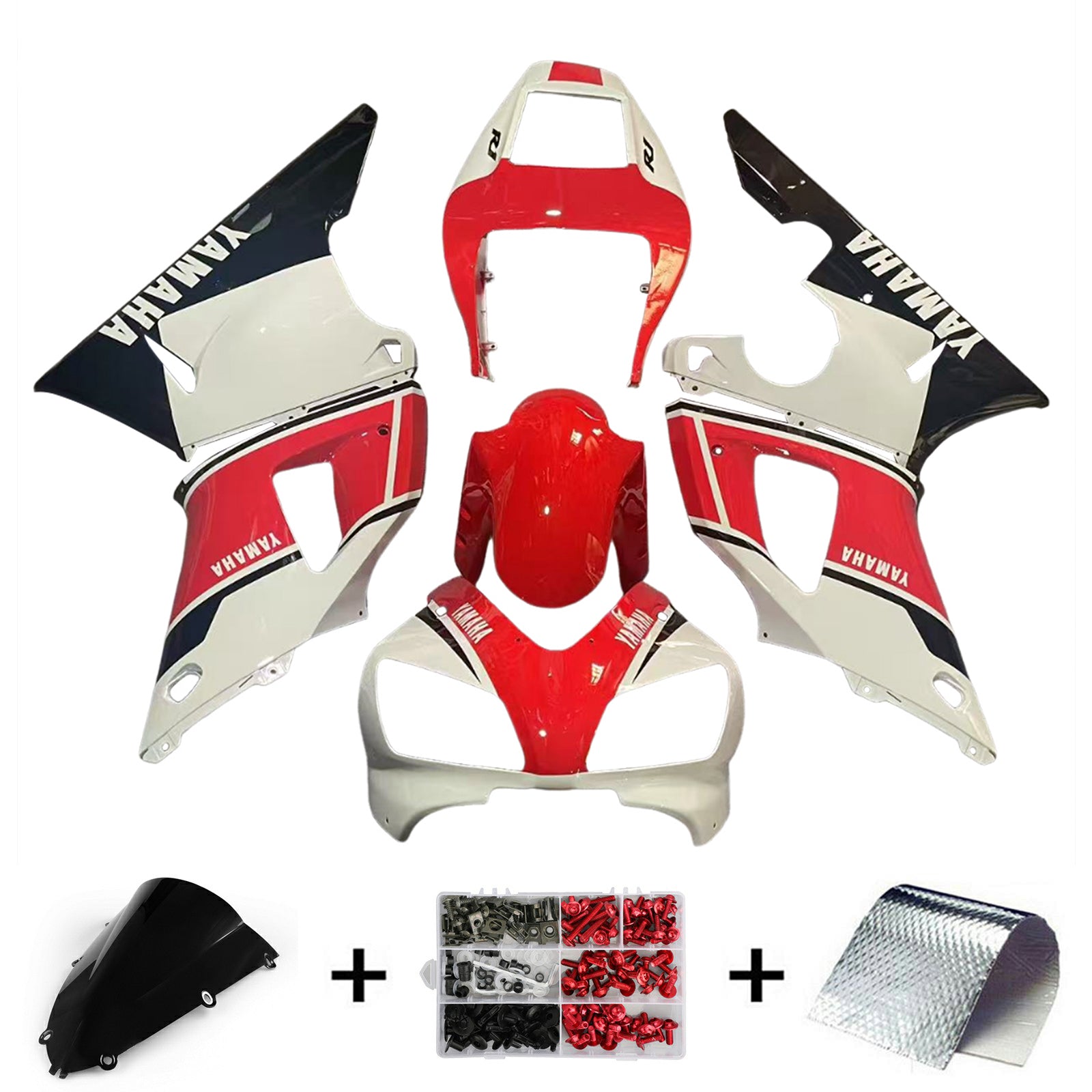 Amotopart Yamaha YZF 1000 R1 1998-1999 ABS muovinen korin suojasarja