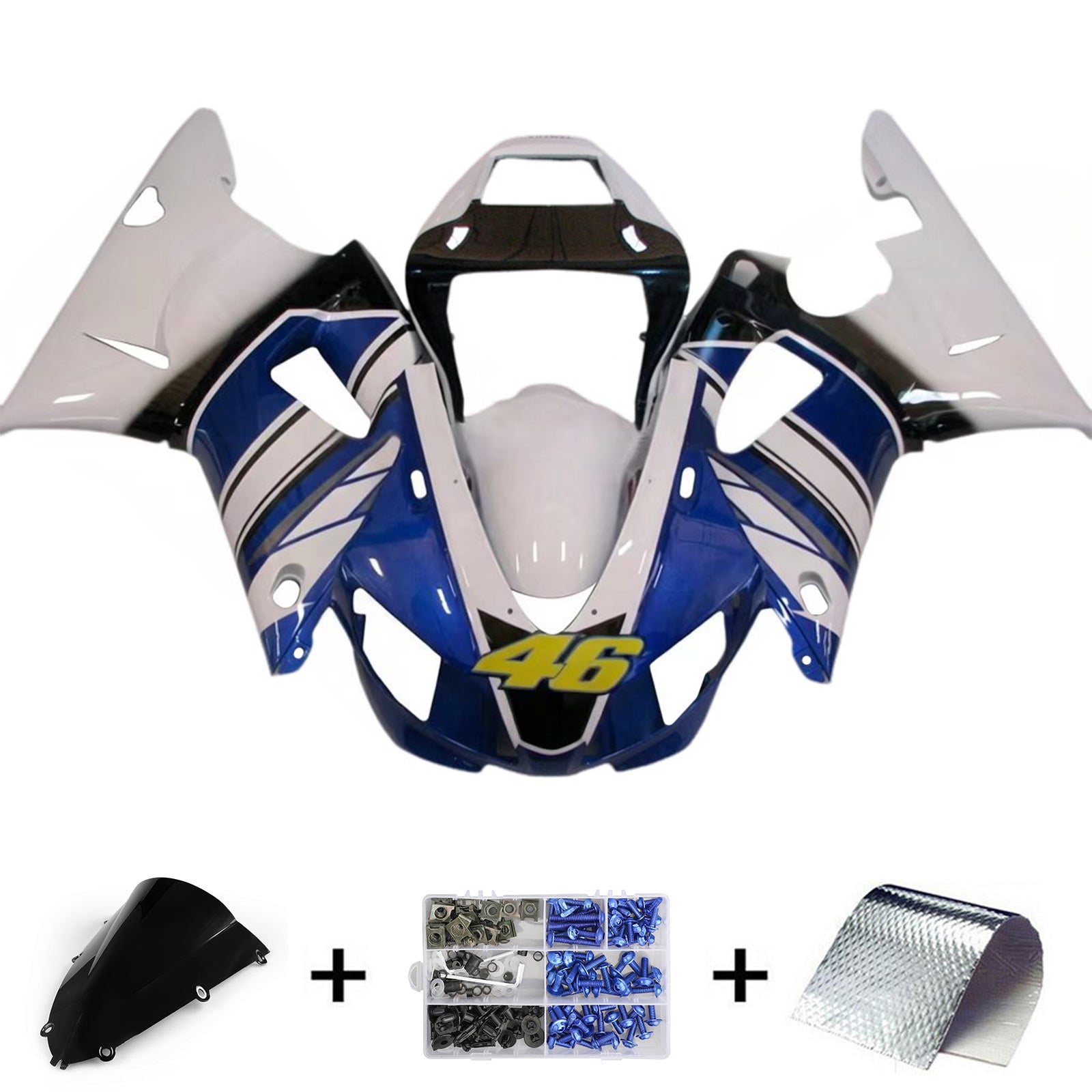 1998-1999 Yamaha YZF-R1 Kit de carénage d'injection carrosserie plastique ABS