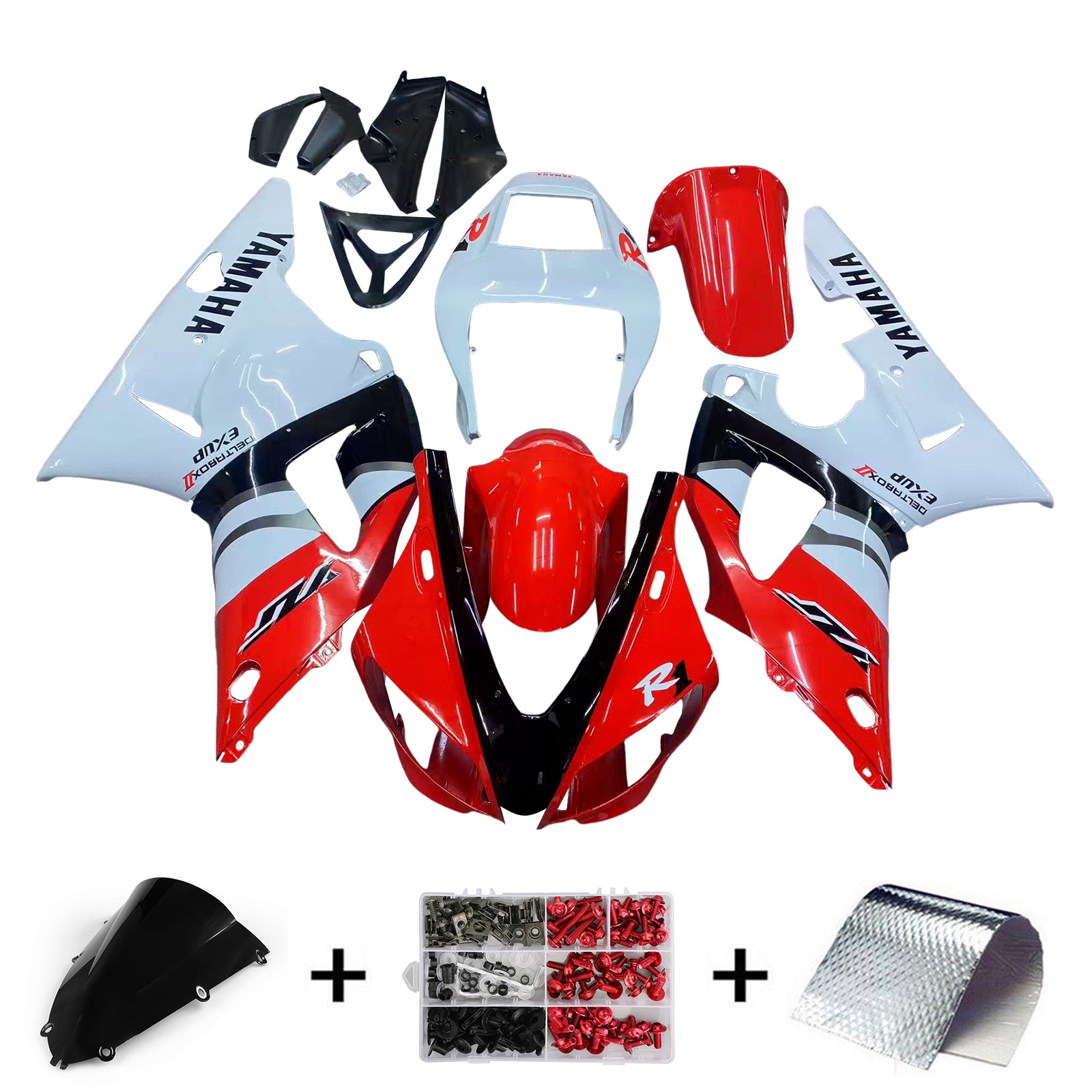 1998-1999 Yamaha YZF-R1 Kit de carénage d'injection carrosserie plastique ABS