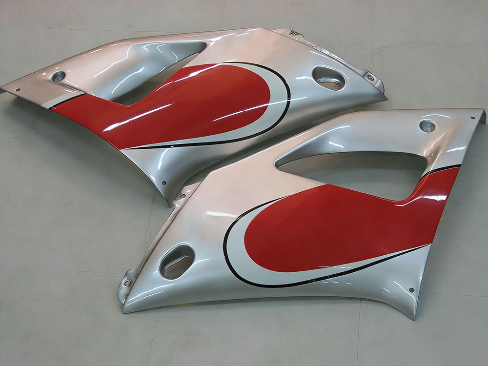 Amotopart Carénages 2000-2001 Yamaha YZF-R1 Argent Rouge Fortuna Generic