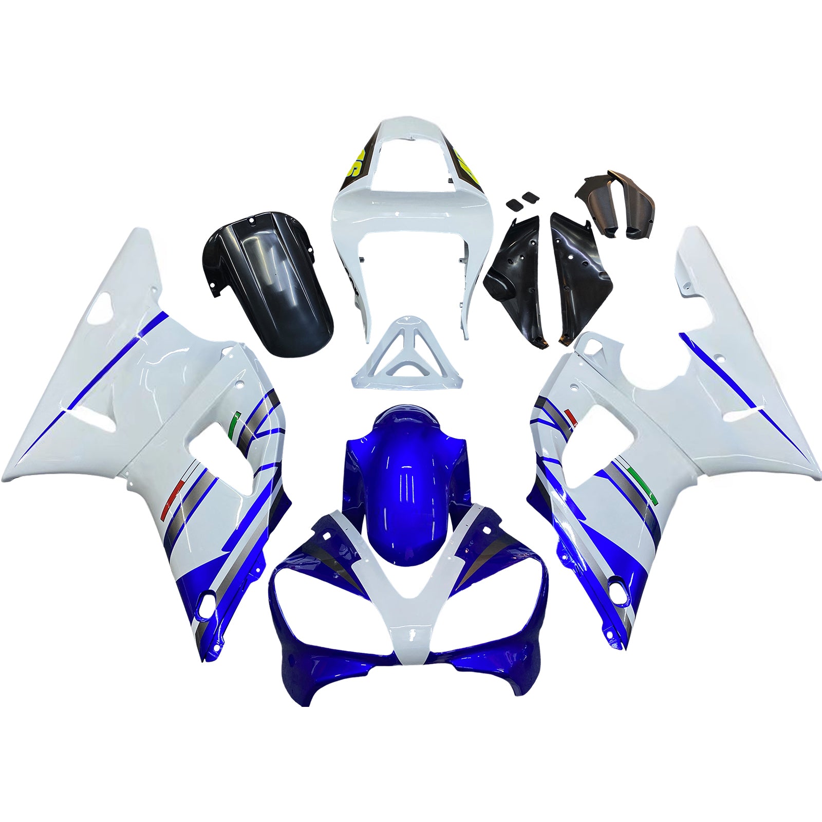 Sobe Amotopart 2000-2001 Yamaha YZF-R1 Bleu Blanc št.46 Fiat generic