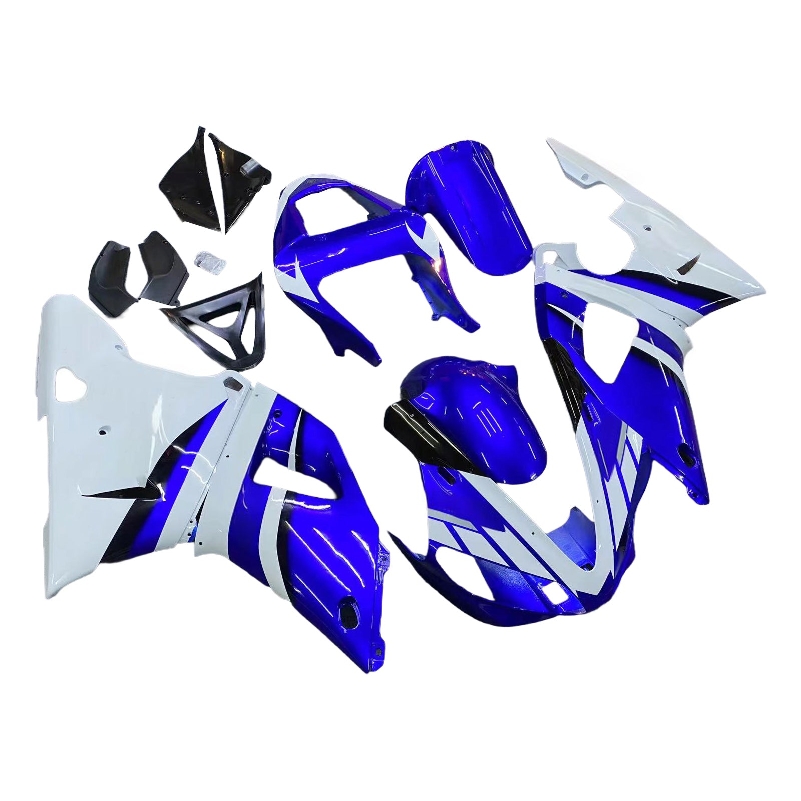 Amotopart Carénages 2000-2001 Yamaha YZF-R1 Bleu & Blanc R1 Generic