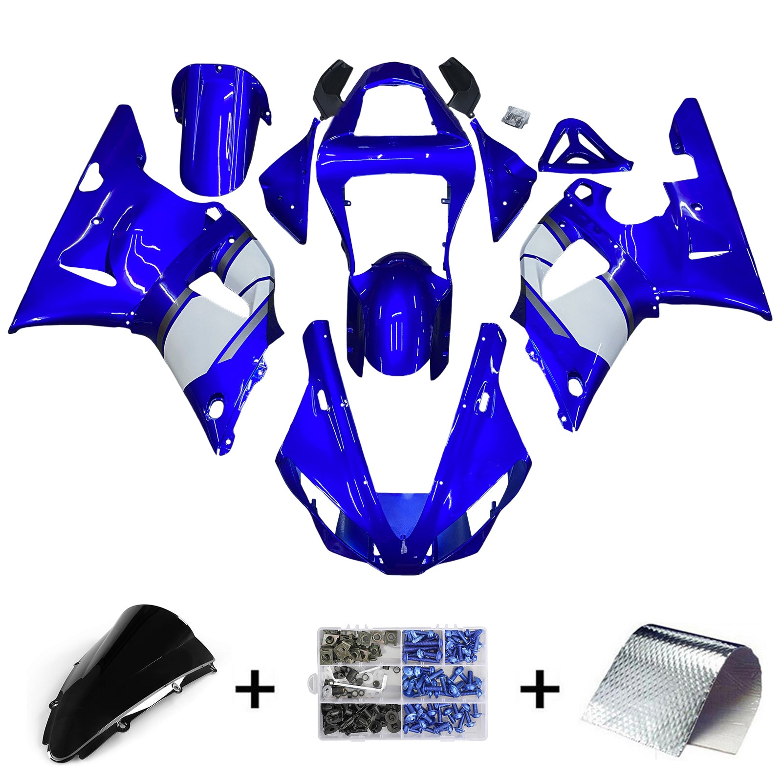 Kit de carénage Amotopart pour Yamaha YZFR1 YZF-R1 YZF R1 2000-2001 générique
