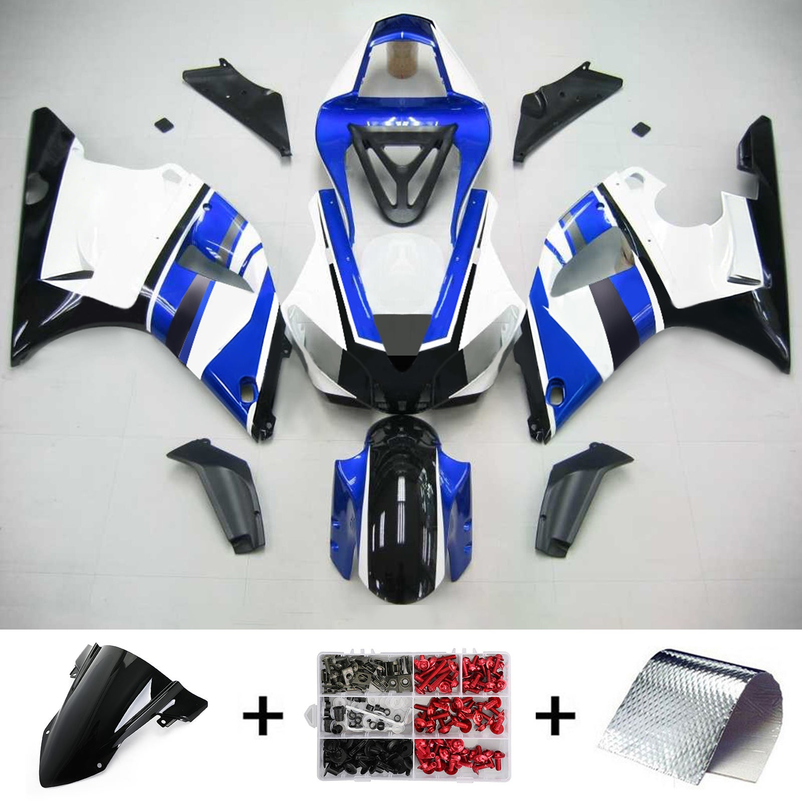 Kit de carénage 'injection carrosserie plastique ABS pour Yamaha YZF 1000 R1 2000-2001 générique
