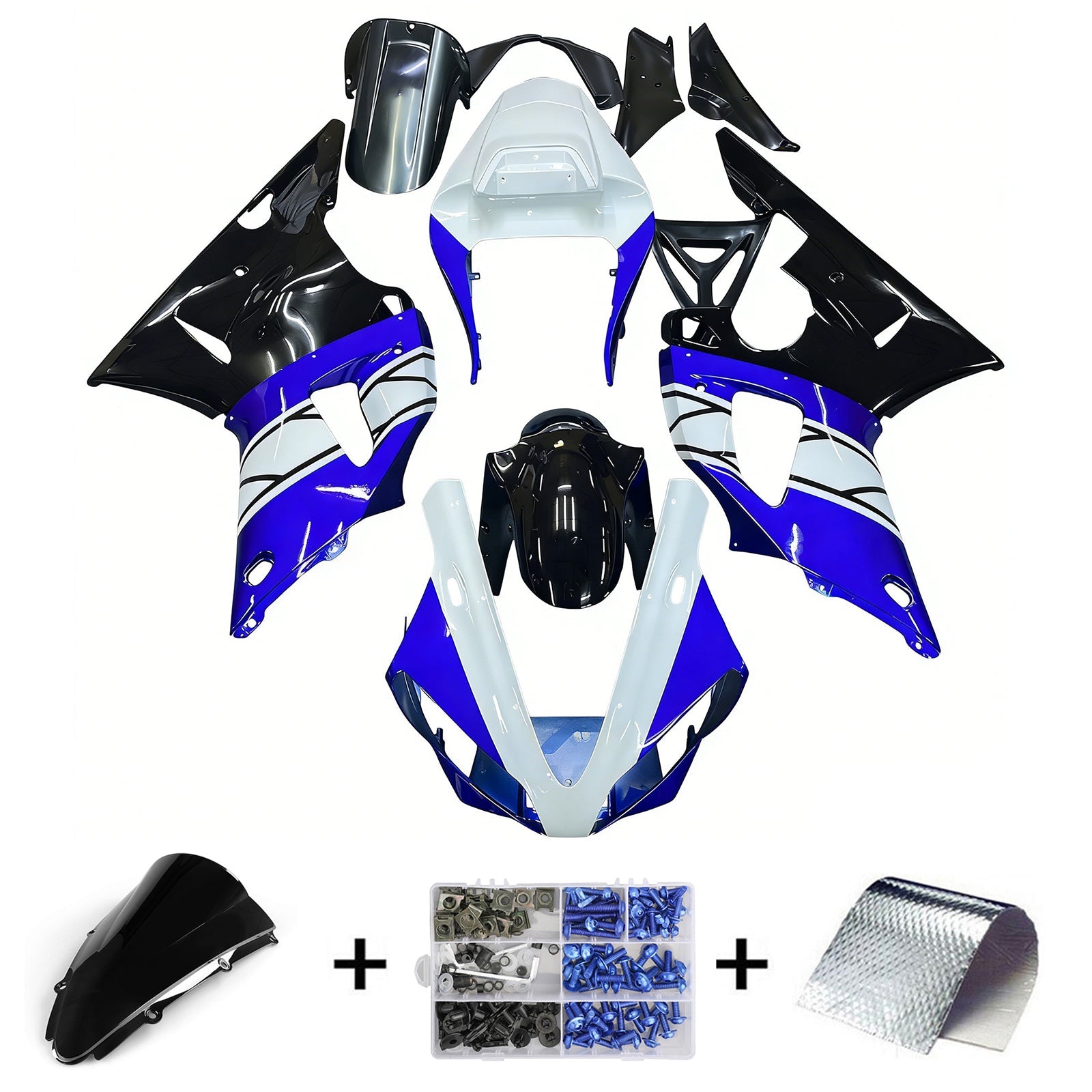 Kit de carénage en plastique ABS pour Yamaha YZF 1000 R1 2000-2001
