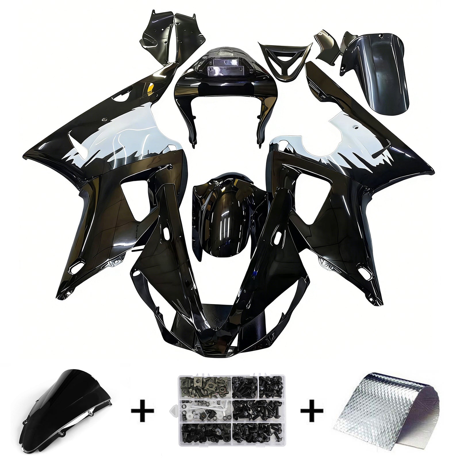 2000-2001 Yamaha YZF 1000 R1 Kit de carénage d'injection carrosserie plastique ABS
