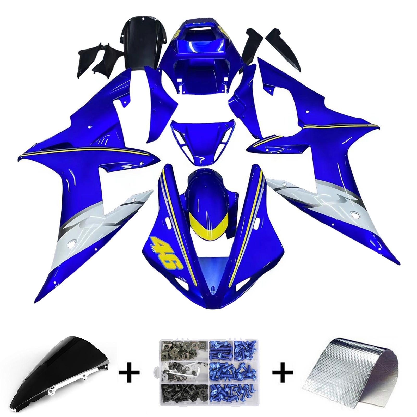 Sobe Amotopart 2002-2003 Yamaha YZF-R1Blue št.46 R1 generic