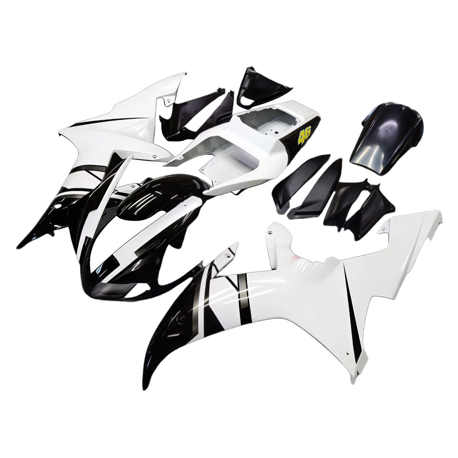Amotopartin suojat 2002-2003 Yamaha YZF-R1 mustavalkoinen yleinen