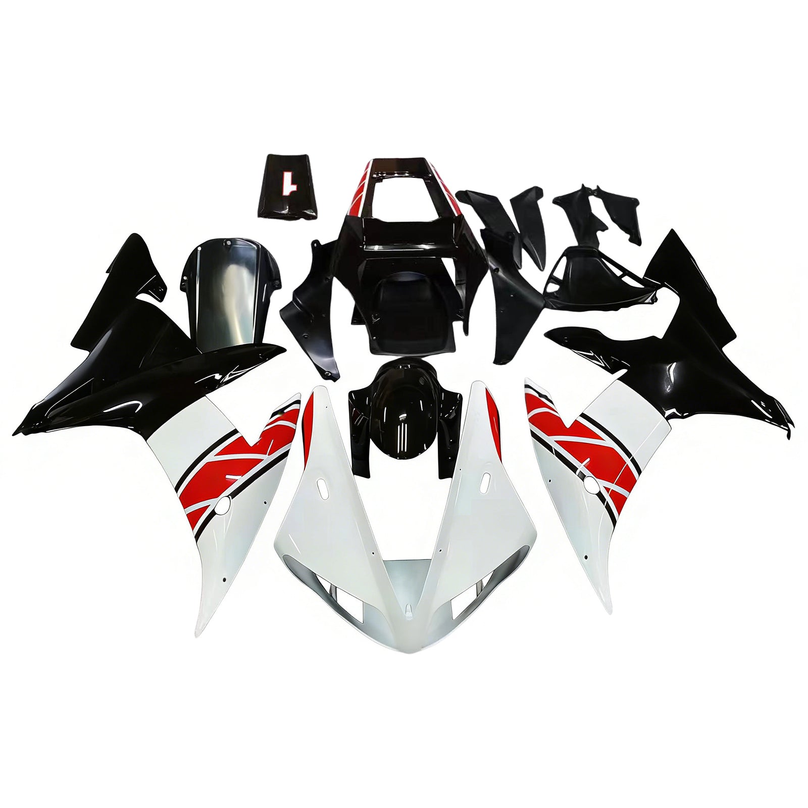 Amotopart Yamaha YZF-R1 2002-2003 Kit Carénage Carrosserie Plastique ABS