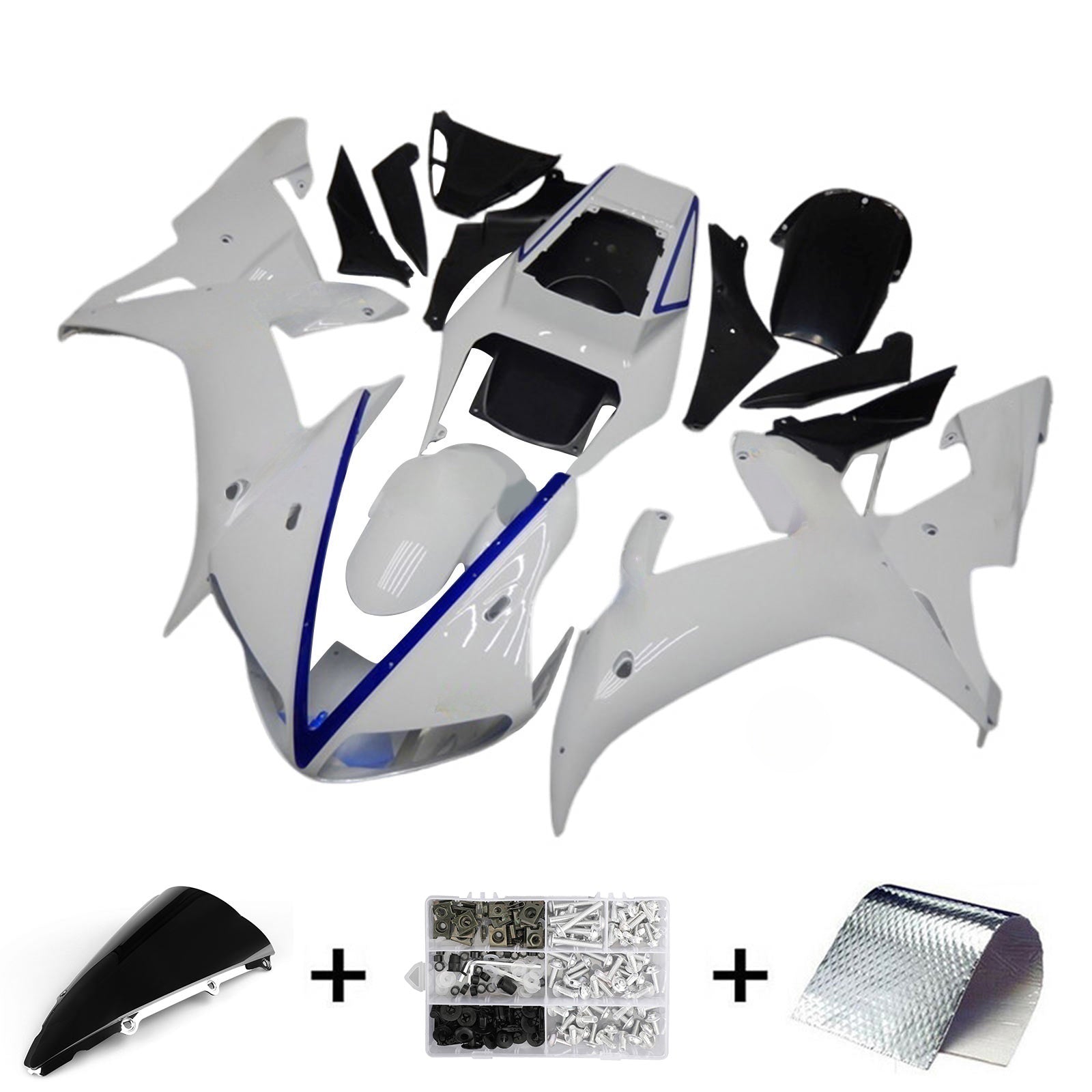 2002-2003 Yamaha YZF 1000 R1 Kit de carénage d'injection carrosserie plastique ABS