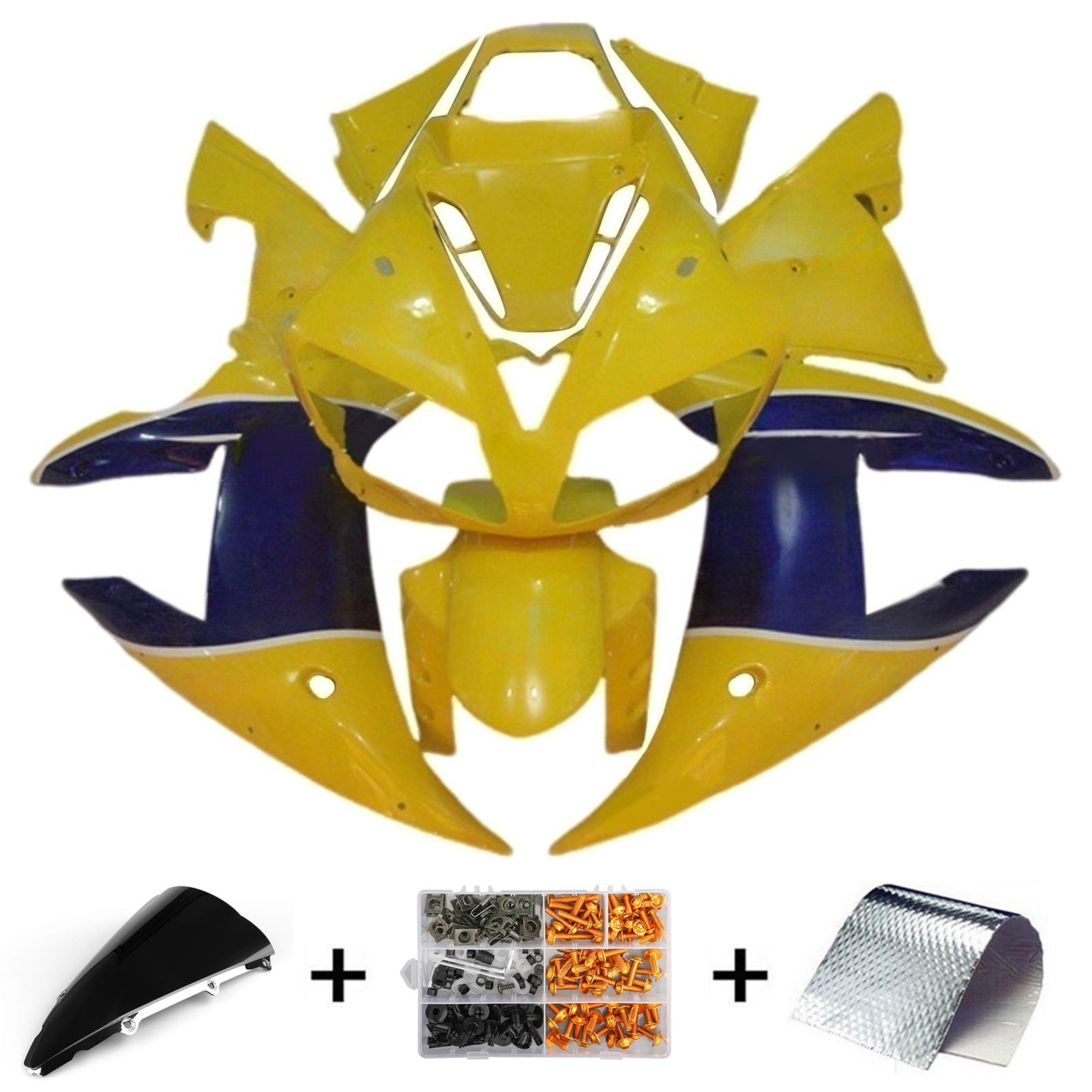 2002-2003 Yamaha YZF 1000 R1 Kit de carénage d'injection carrosserie plastique ABS