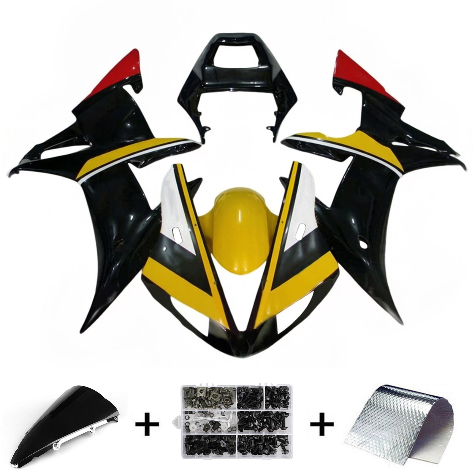 2002-2003 Yamaha YZF 1000 R1 Kit de carénage d'injection carrosserie plastique ABS