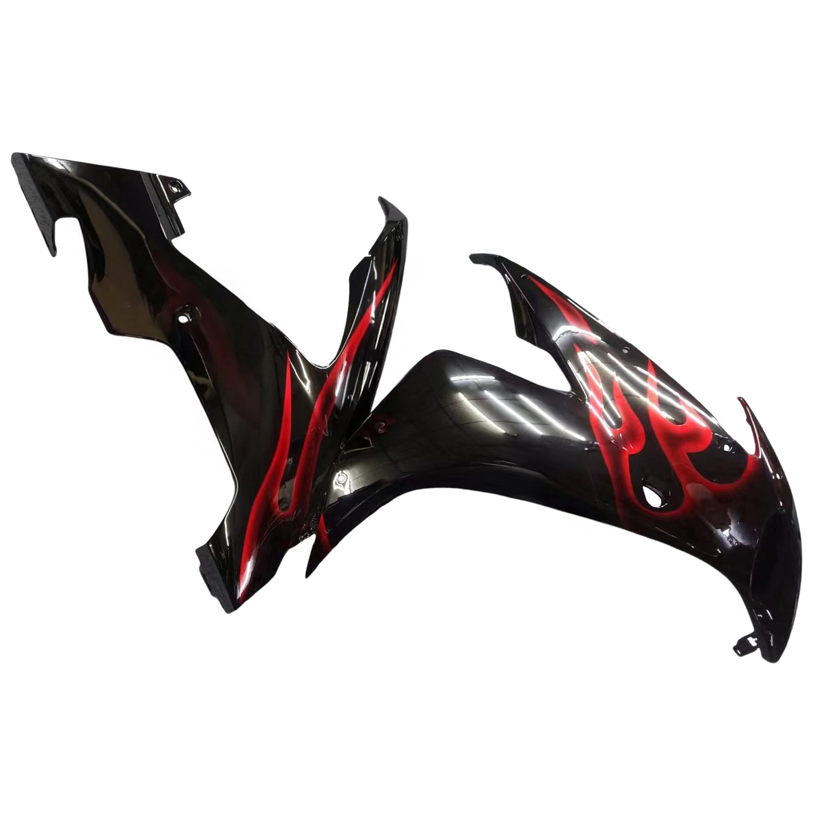 Carénages Amotopart 2004-2006 Yamaha YZF-R1 Black & Red Flame R1 Generic