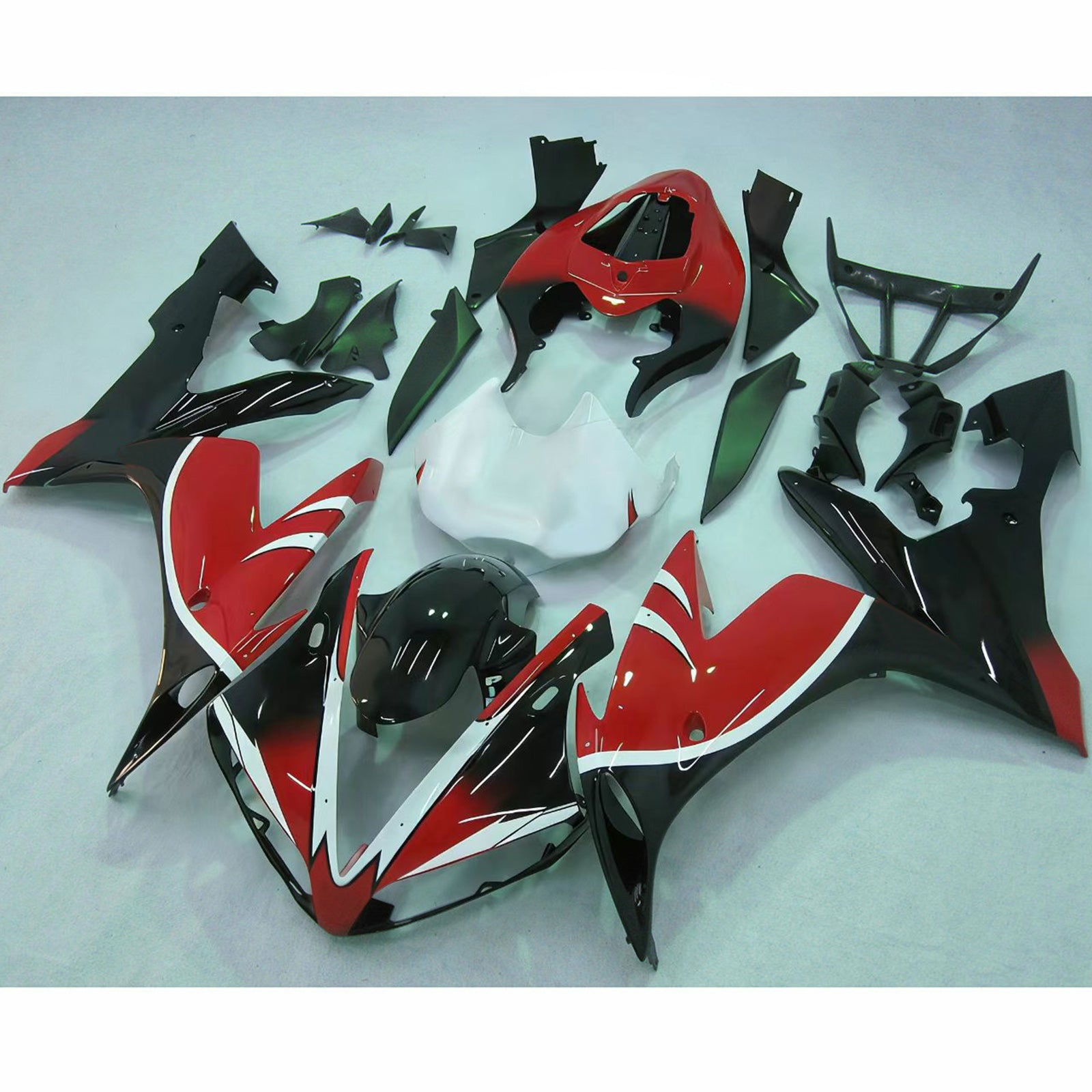 Amotopart Carénage pour YAMAHA YZF R1 YZF-R1 2004-2006 2005 Rouge Noir Générique