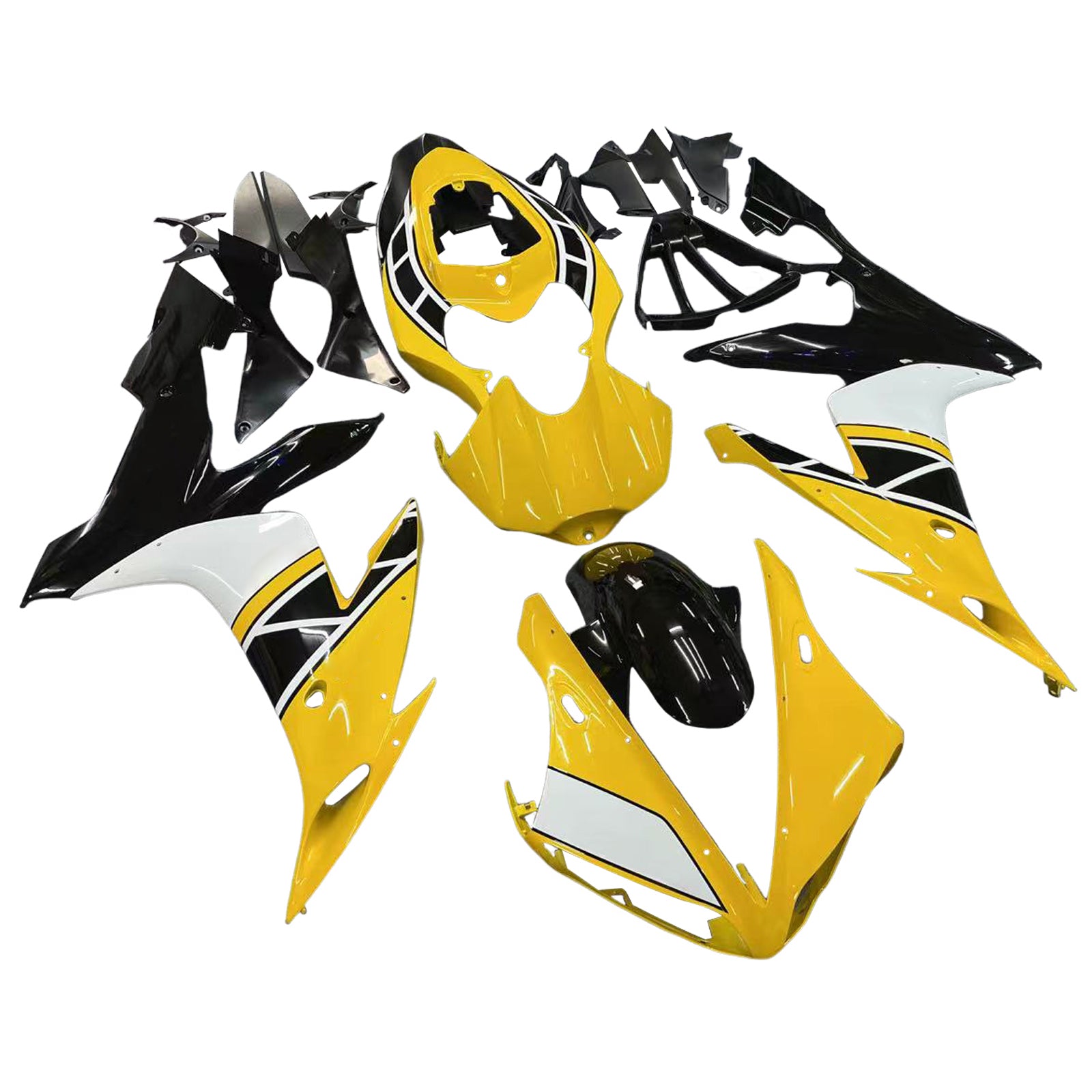 Amotopart Yamaha YZF 1000 R1 2004-2006 ABS muovinen korin suojasarja