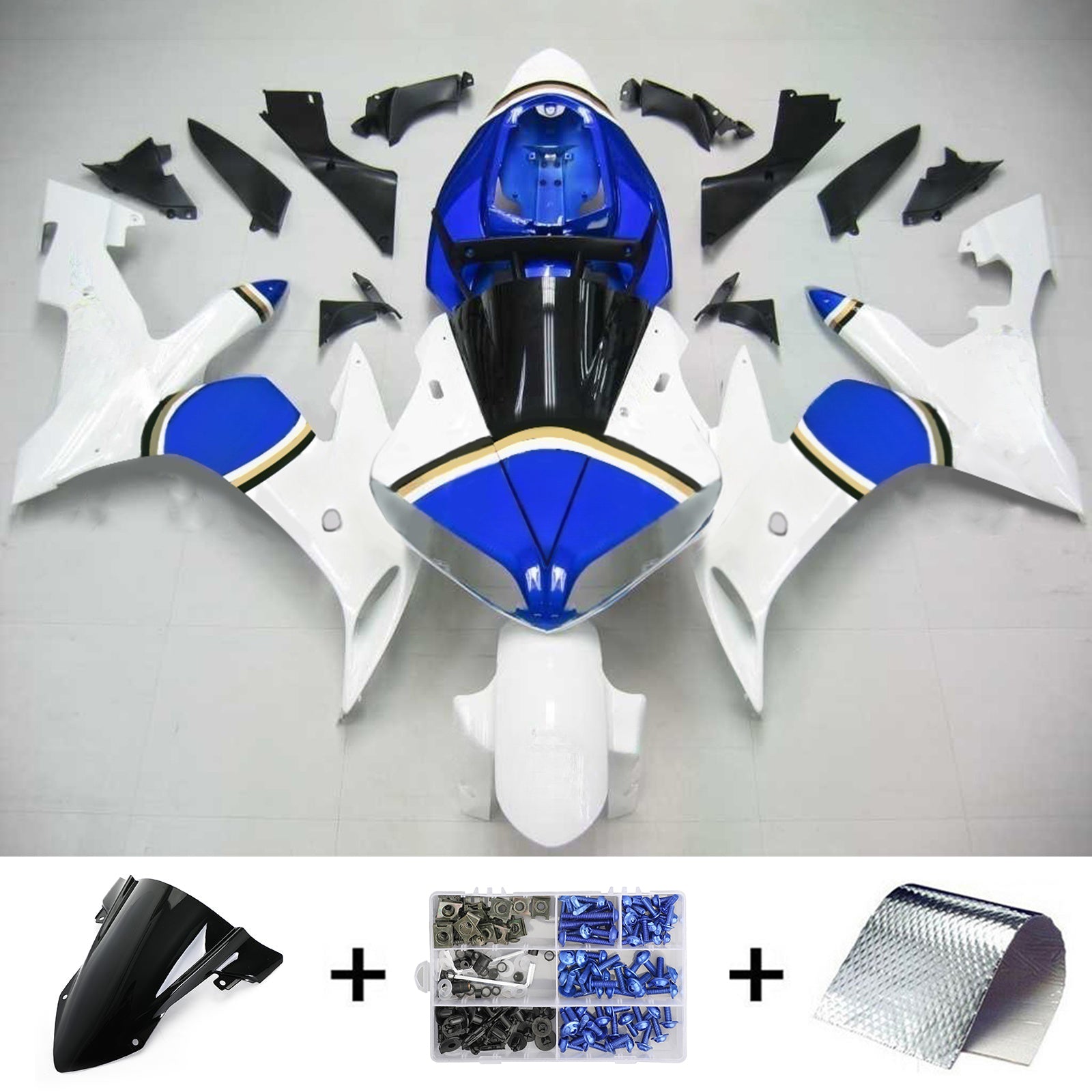 Kit de carénage Amotopart pour Yamaha YZF 1000 R1 2004-2006 générique