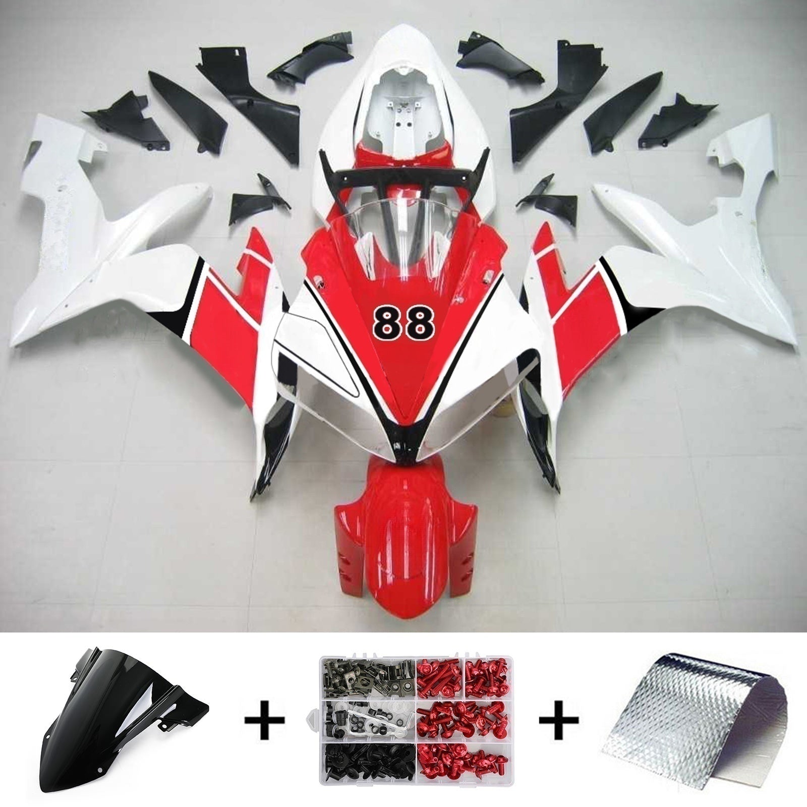 Kit de carénage Amotopart pour Yamaha YZF 1000 R1 2004-2006 générique
